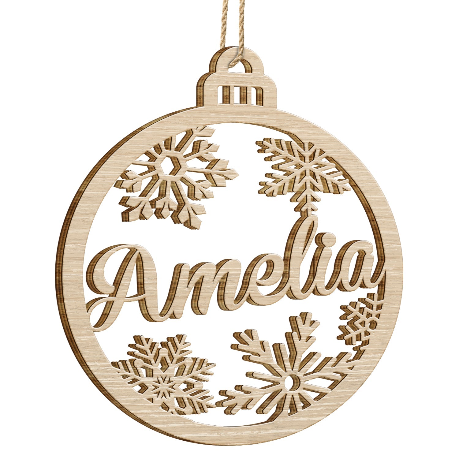 Family Custom Name Cut-out - Christmas Gift For Family - Personalized Wooden Cutout Ornament ORNA1210