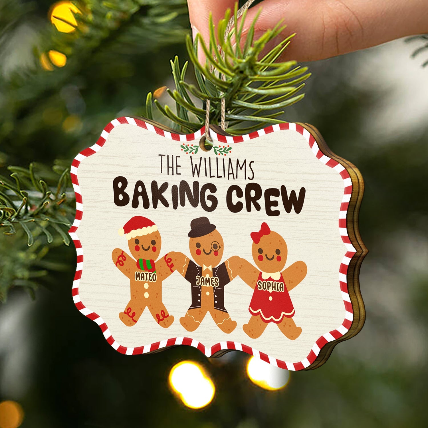 Grandma Grandpa Mom Dad Perfect Batch - Gift For Mom, Dad, Grandparents - Personalized Medallion Wooden Ornament ORNA1210