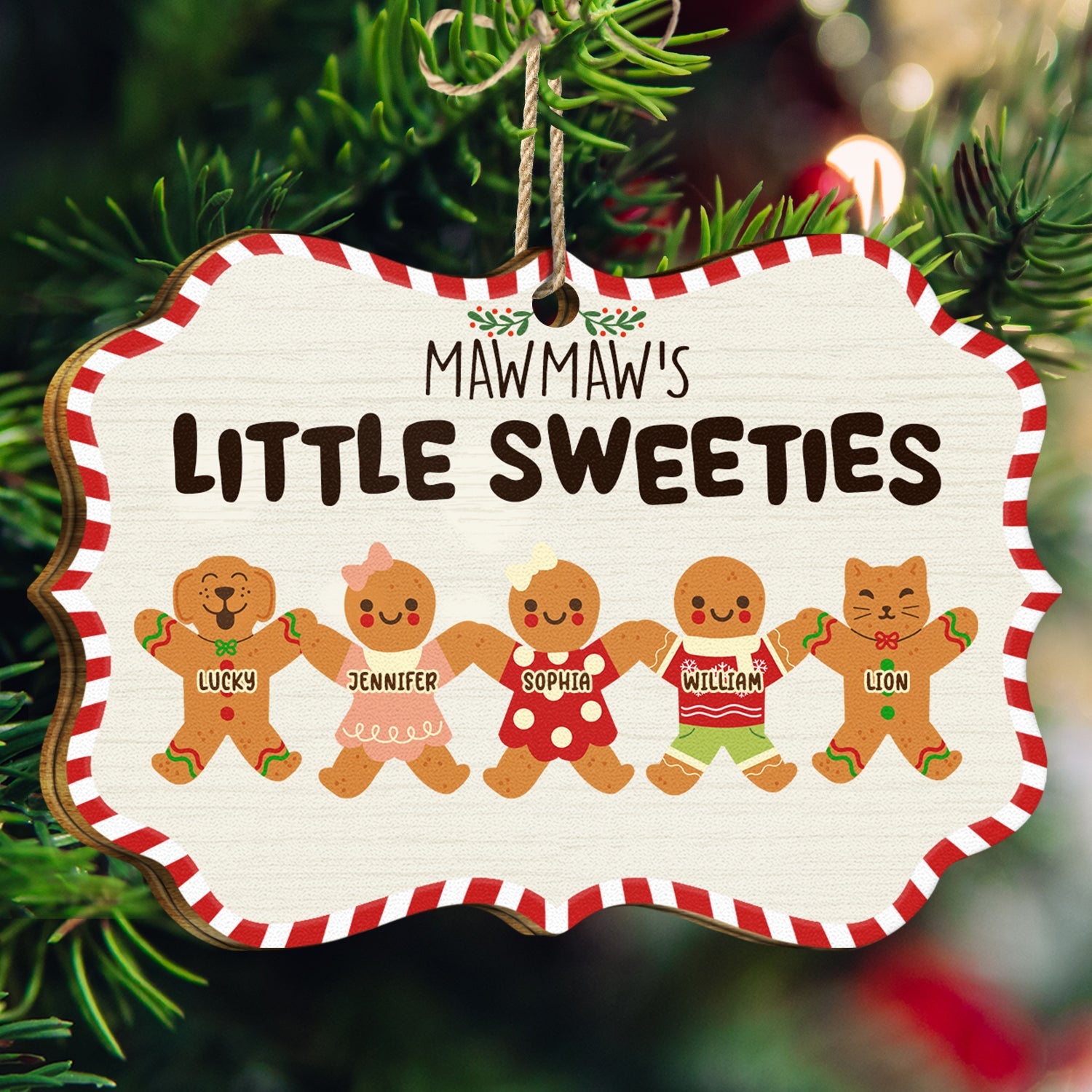 Grandma Grandpa Mom Dad Perfect Batch - Gift For Mom, Dad, Grandparents - Personalized Medallion Wooden Ornament ORNA1210