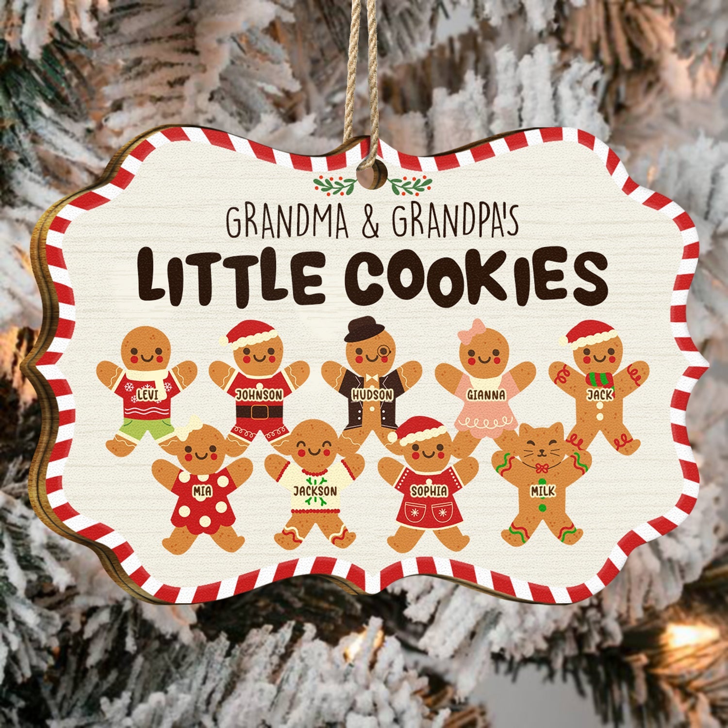 Grandma Grandpa Mom Dad Perfect Batch - Gift For Mom, Dad, Grandparents - Personalized Medallion Wooden Ornament ORNA1210