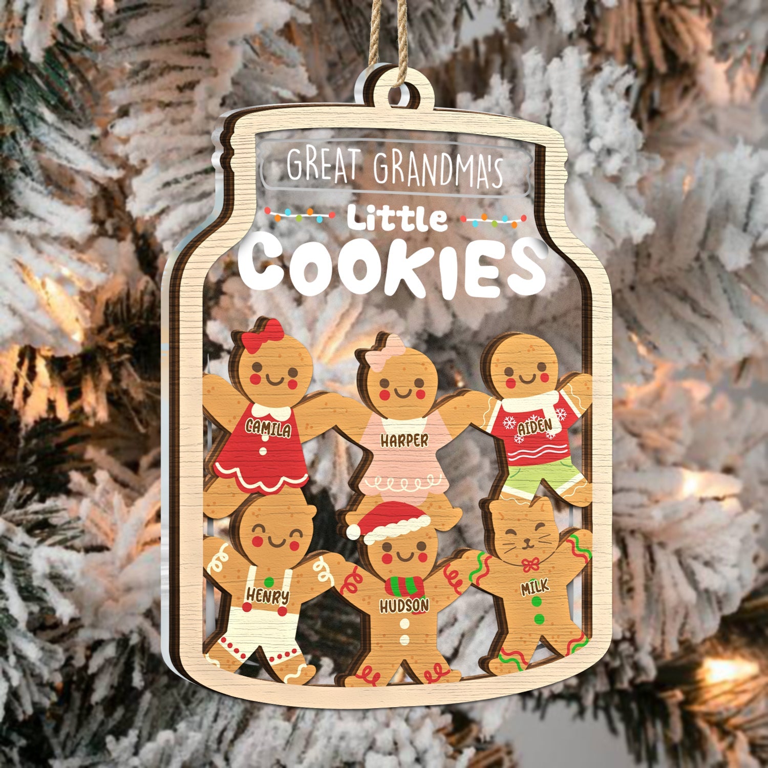 Grandma Grandpa Mom Dad Perfect Patch - Gift For Mom, Dad, Grandparents - Personalized 2-Layered Mix Ornament ORNA1210