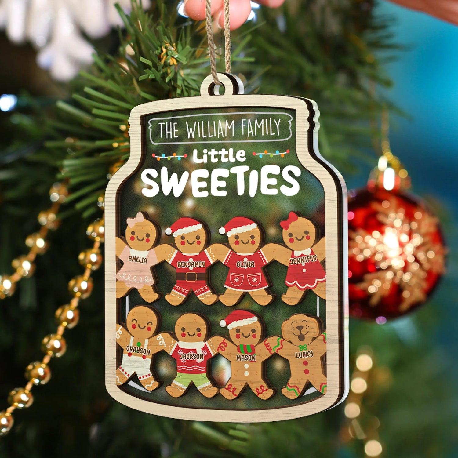 Grandma Grandpa Mom Dad Perfect Patch - Gift For Mom, Dad, Grandparents - Personalized 2-Layered Mix Ornament ORNA1210