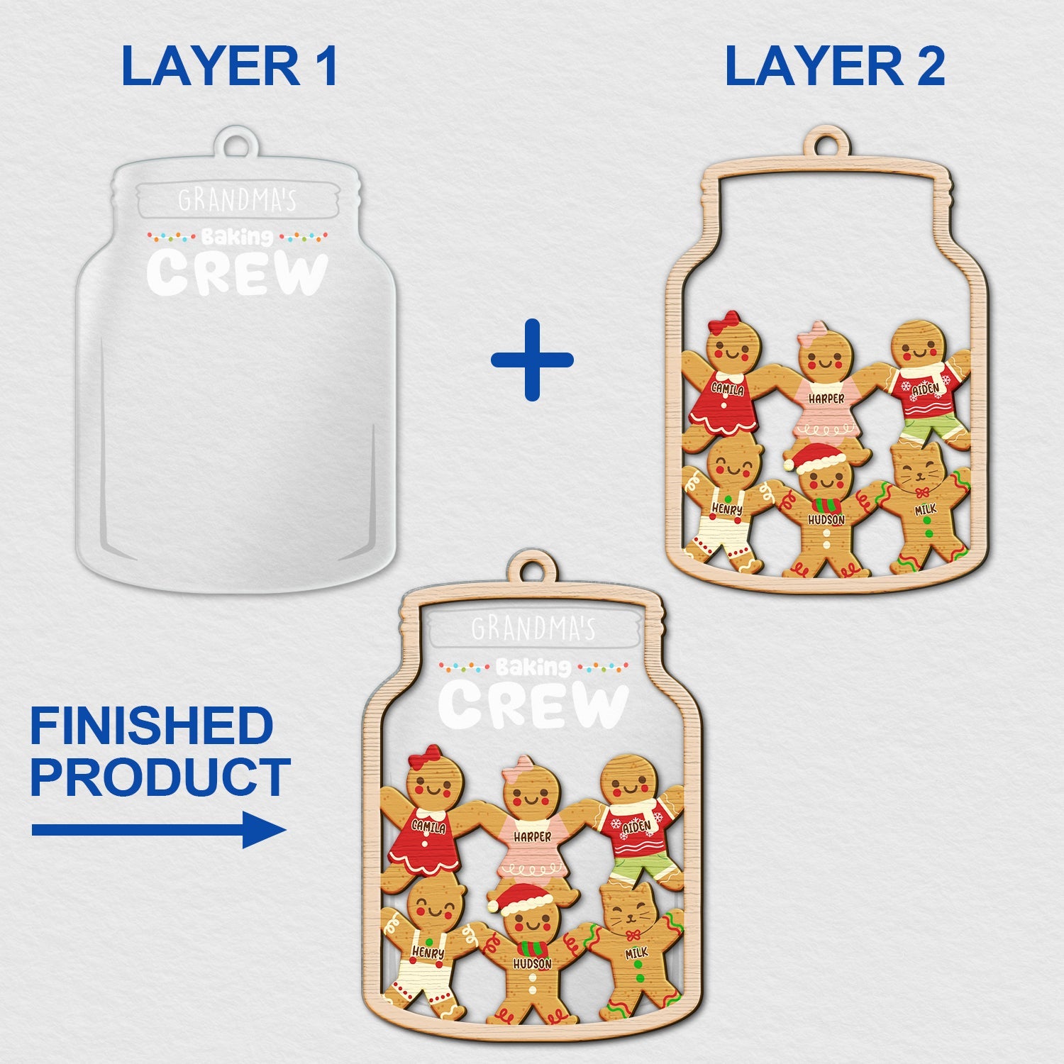 Grandma Grandpa Mom Dad Perfect Patch - Gift For Mom, Dad, Grandparents - Personalized 2-Layered Mix Ornament ORNA1210