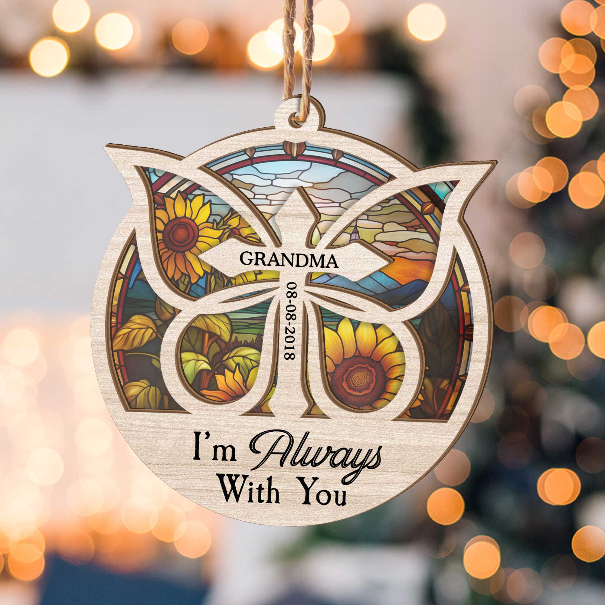 Always With Me - Personalized Suncatcher Ornament ORN0810