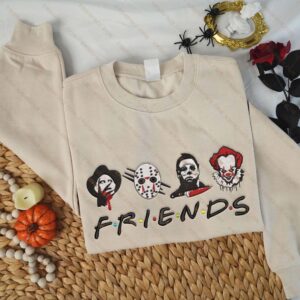 Killer Movie Character Embroidered Sweatshirt, Halloween Embroidery Sweatshirt EMHA0609
