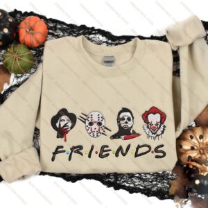 Killer Movie Character Embroidered Sweatshirt, Halloween Embroidery Sweatshirt EMHA0609