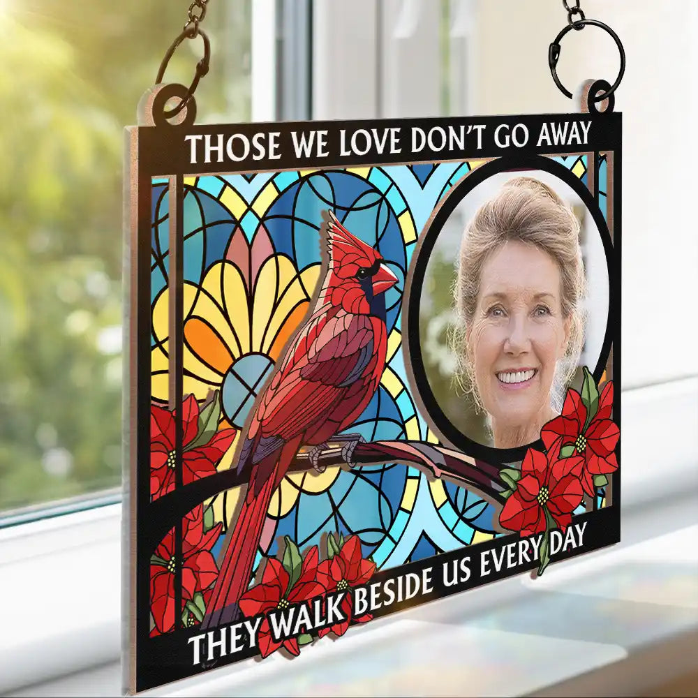Custom Photo I'm Always With You Memorial Rectangle - Personalized Window Hanging Suncatcher Ornament ORNA1210