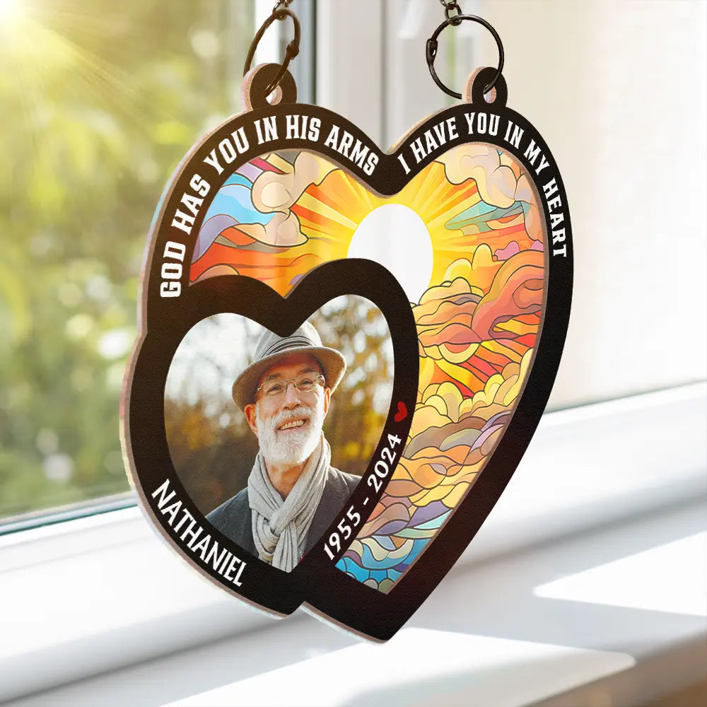 Custom Photo Memorial Your Wings Were Ready - Personalized Window Hanging Suncatcher Ornament ORNA1210