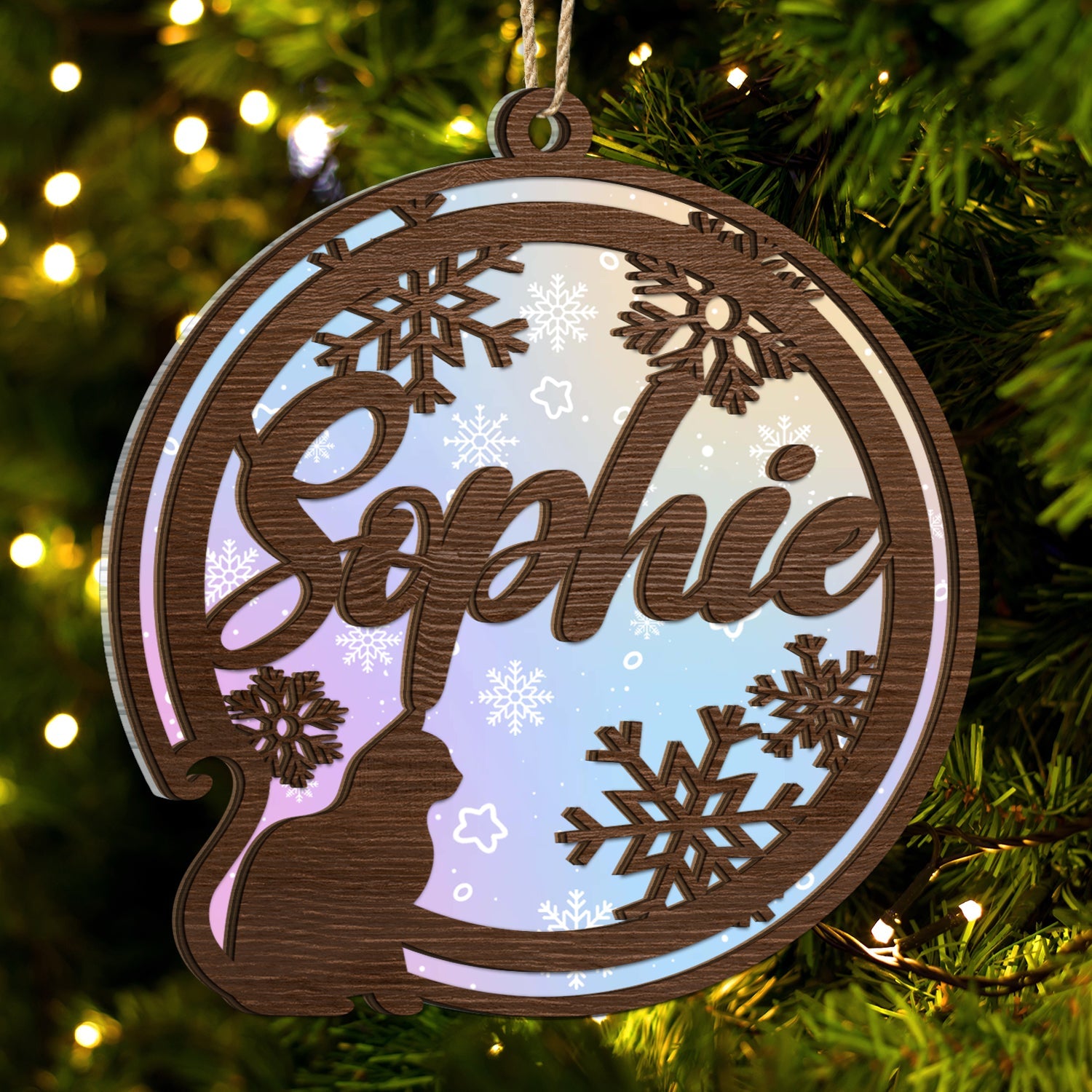 Cat Shaped And Name - Christmas Gift For Cat Lovers - Personalized 2-Layered Mix Ornament ORNA1210