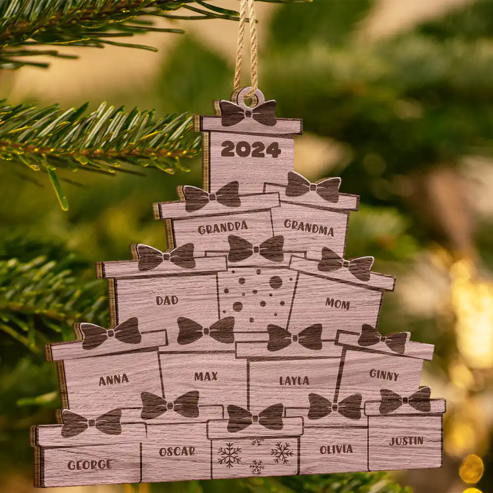 Christmas Presents - Personalized Wooden Cutout Ornament ORNA1210