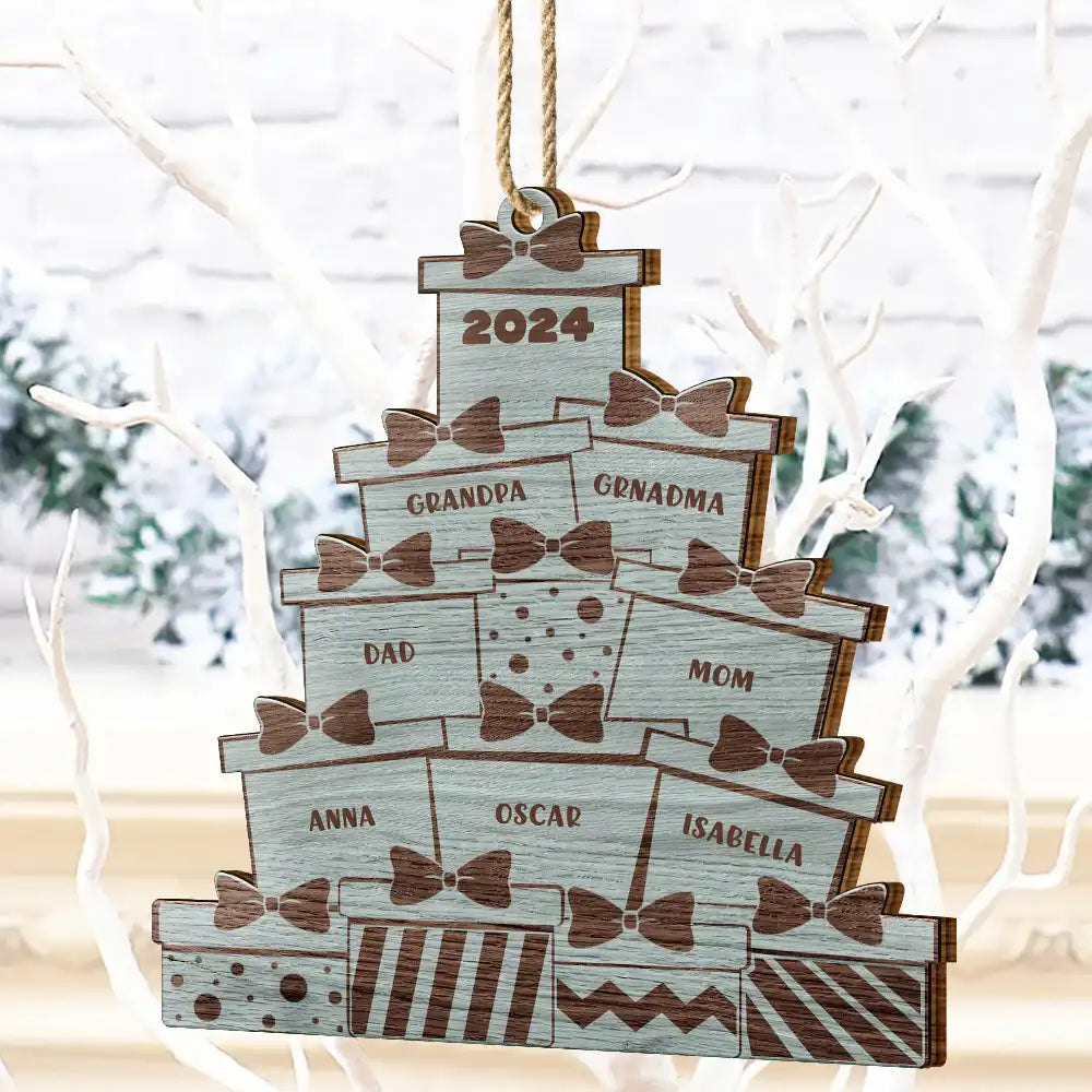 Christmas Presents - Personalized Wooden Cutout Ornament ORNA1210