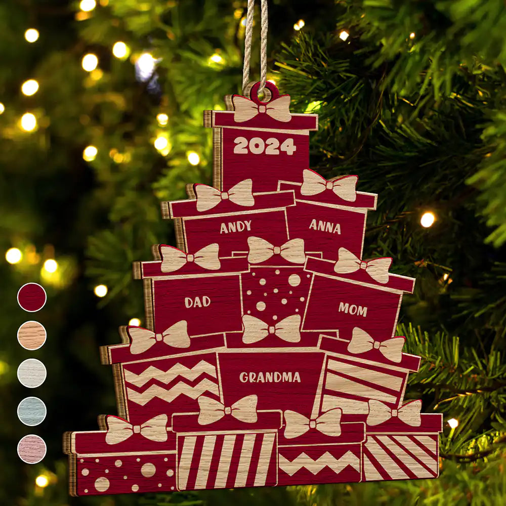 Christmas Presents - Personalized Wooden Cutout Ornament ORNA1210