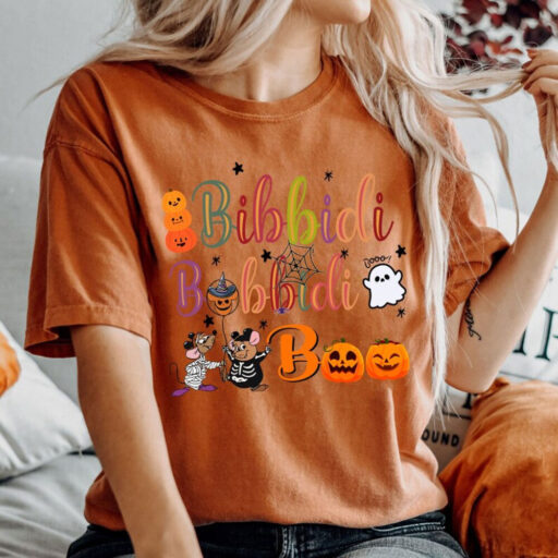 Bibbidi Bobbidi Boo Halloween Shirt, Jaq And Gus Halloween Shirt, Disney Cinderrella Shirt, Funny Disney Halloween Shirt, Halloween 2024 Tee HL23