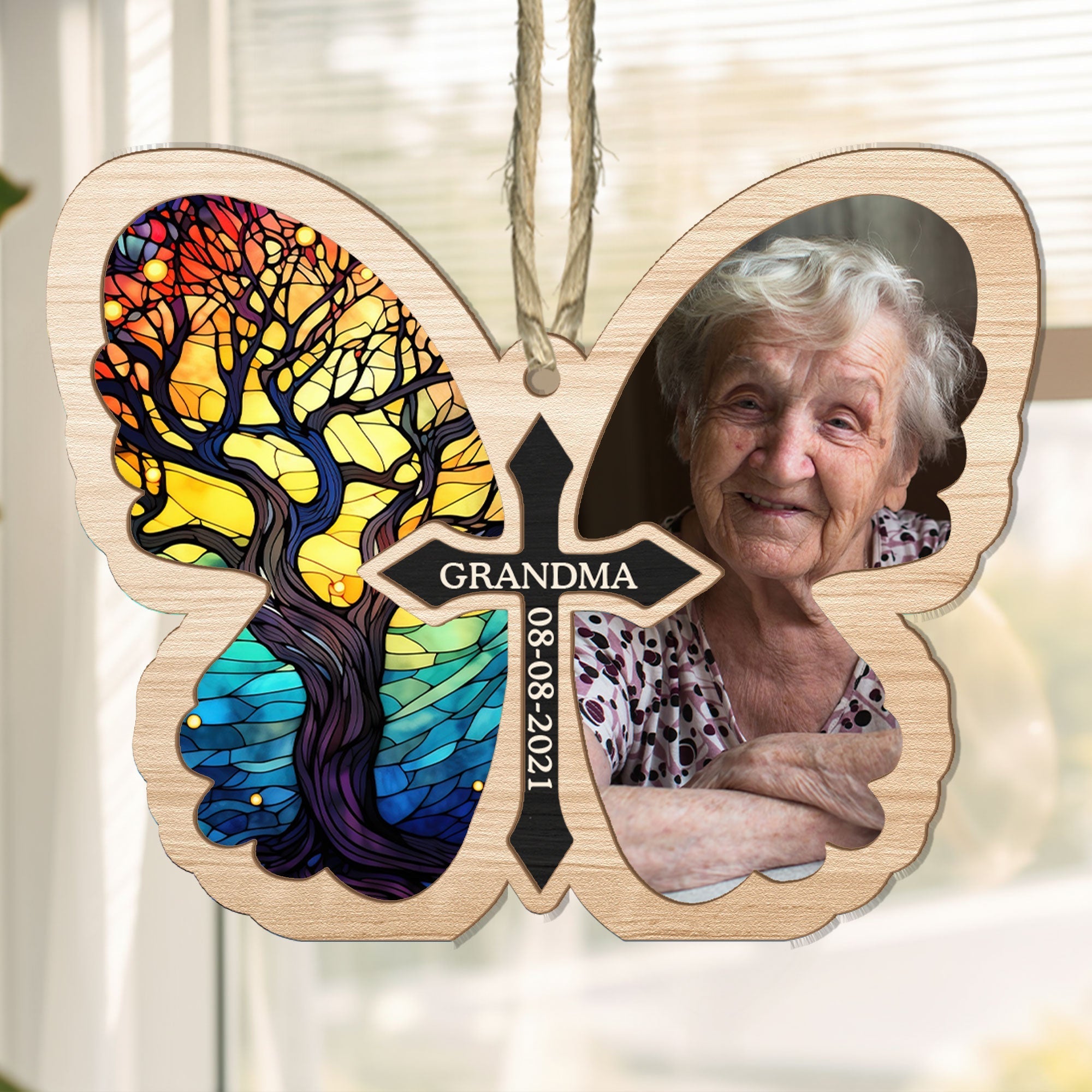 Butterfly Memorial  - Personalized Suncatcher Ornament ORN0810