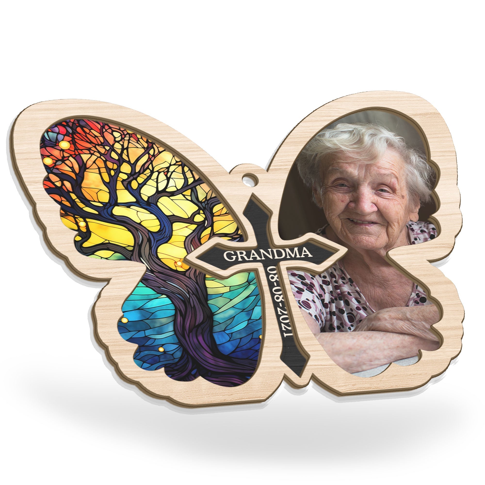 Butterfly Memorial  - Personalized Suncatcher Ornament ORN0810