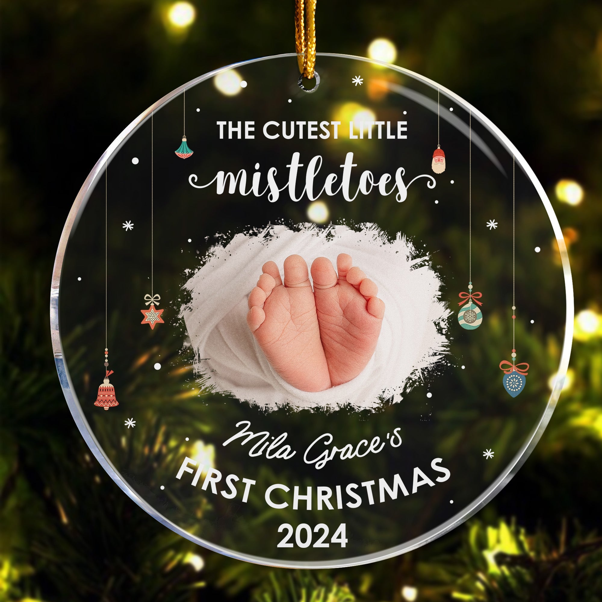 Christmas Baby The Cutest Little Mistletoes - Personalized Acrylic Ornament ORN0810