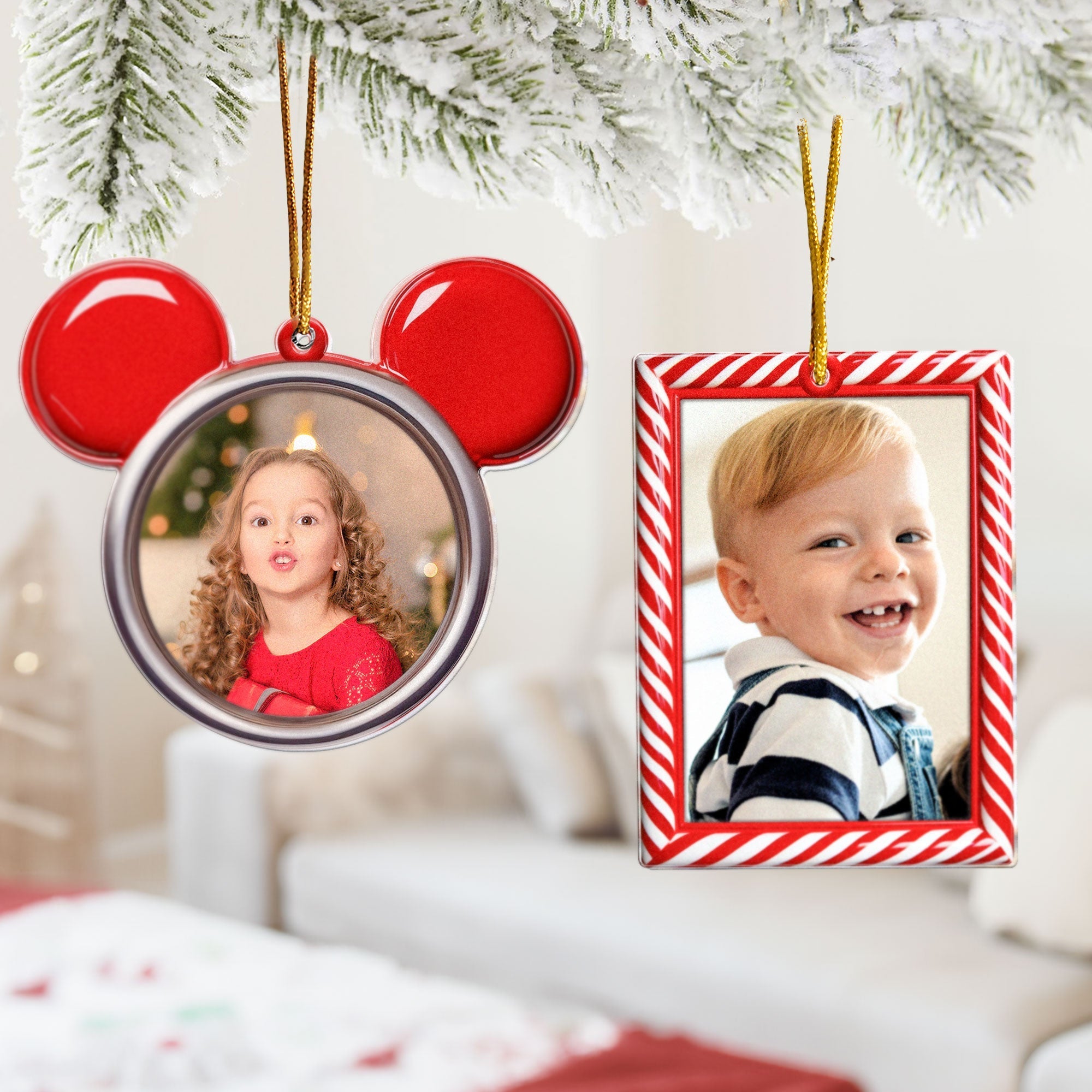 Christmas Ornament Custom Photo Frame - Personalized Acrylic Photo Ornament 1 ORN0810