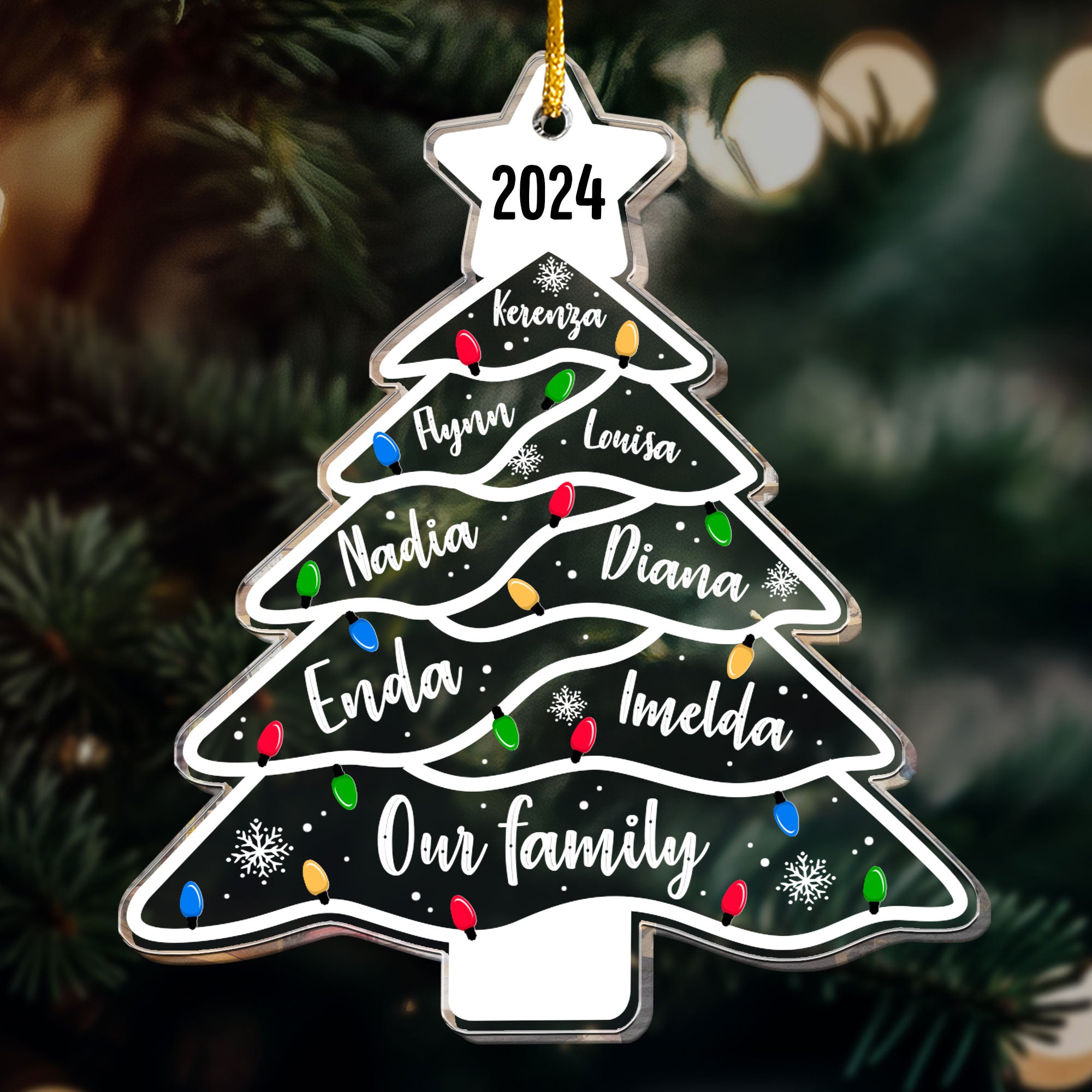 Christmas Ornament Our Family Christmas - Personalized Acrylic Ornament ORN0810