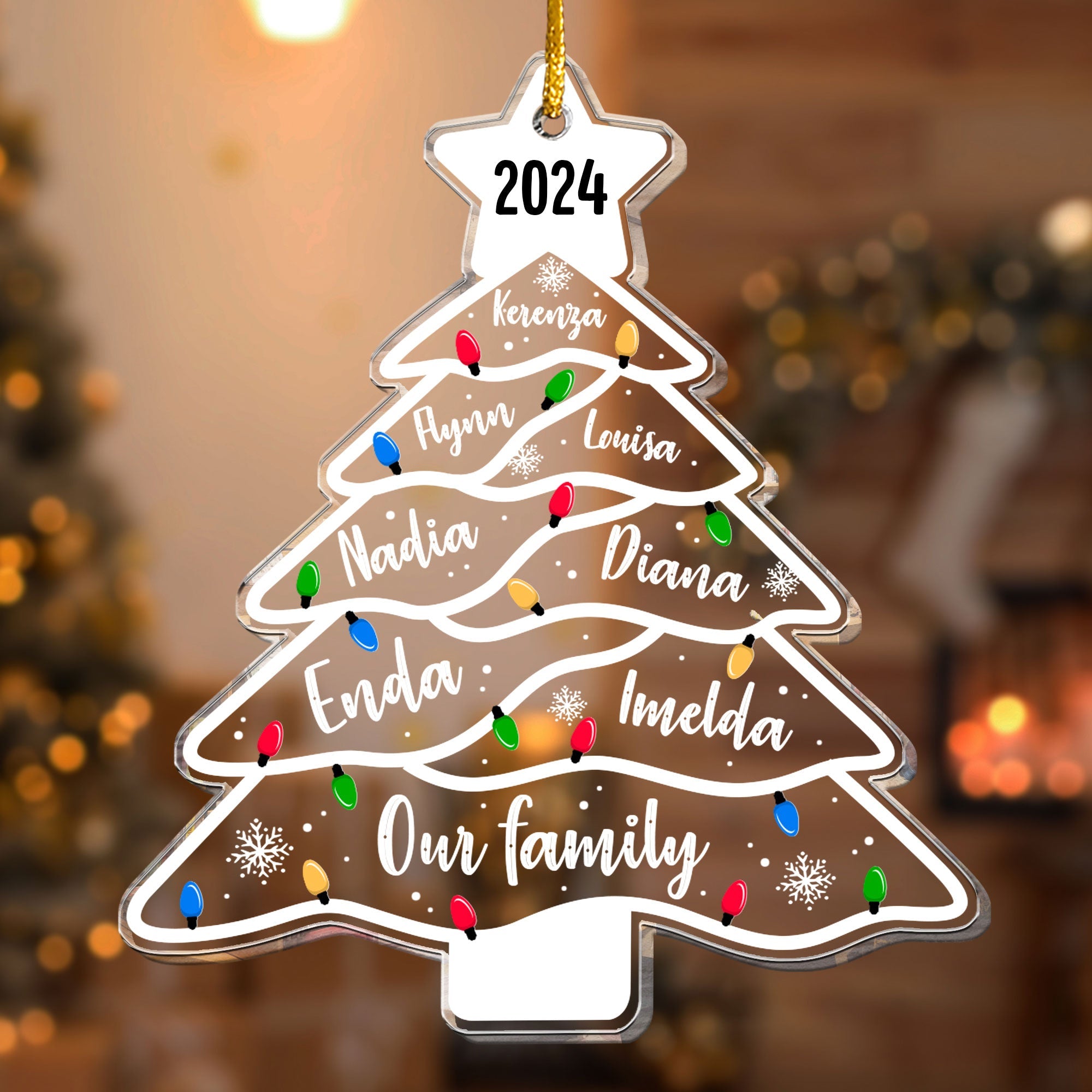 Christmas Ornament Our Family Christmas - Personalized Acrylic Ornament ORN0810