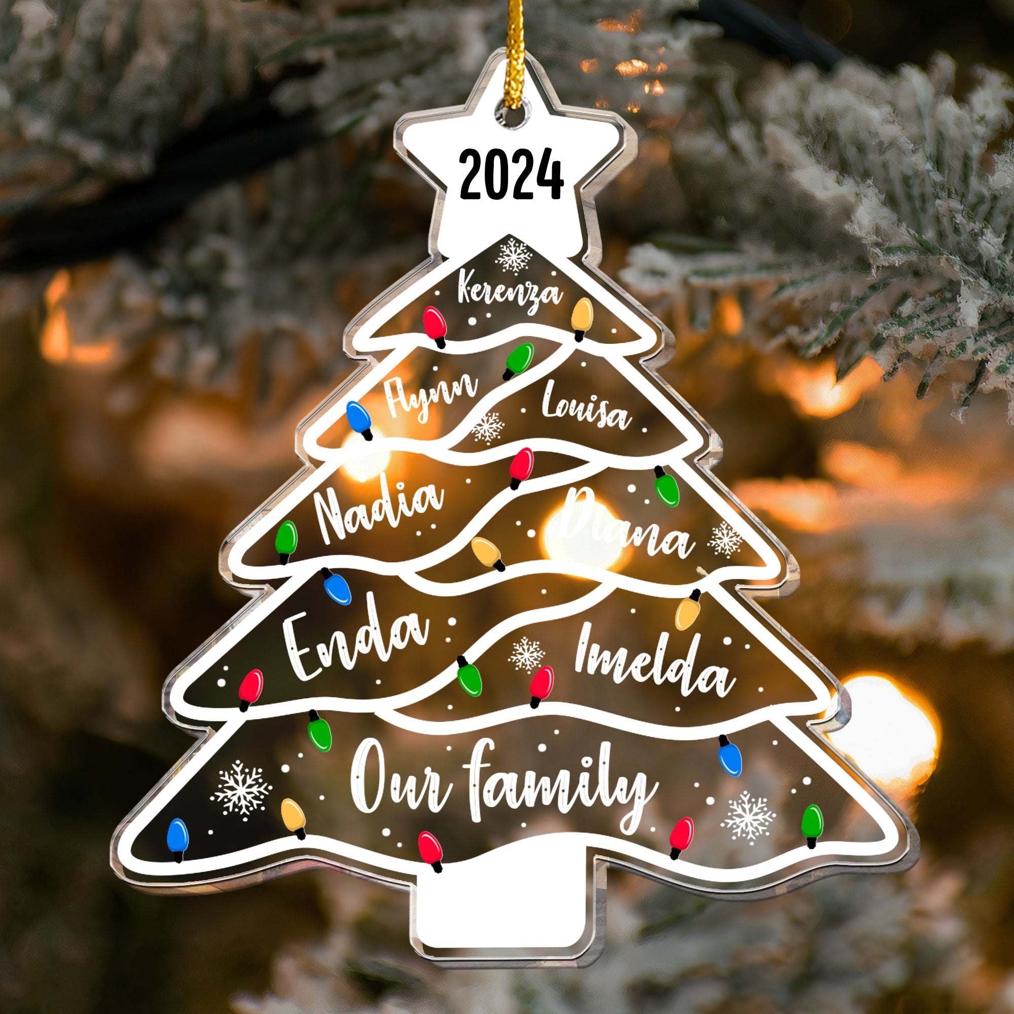 Christmas Ornament Our Family Christmas - Personalized Acrylic Ornament ORN0810