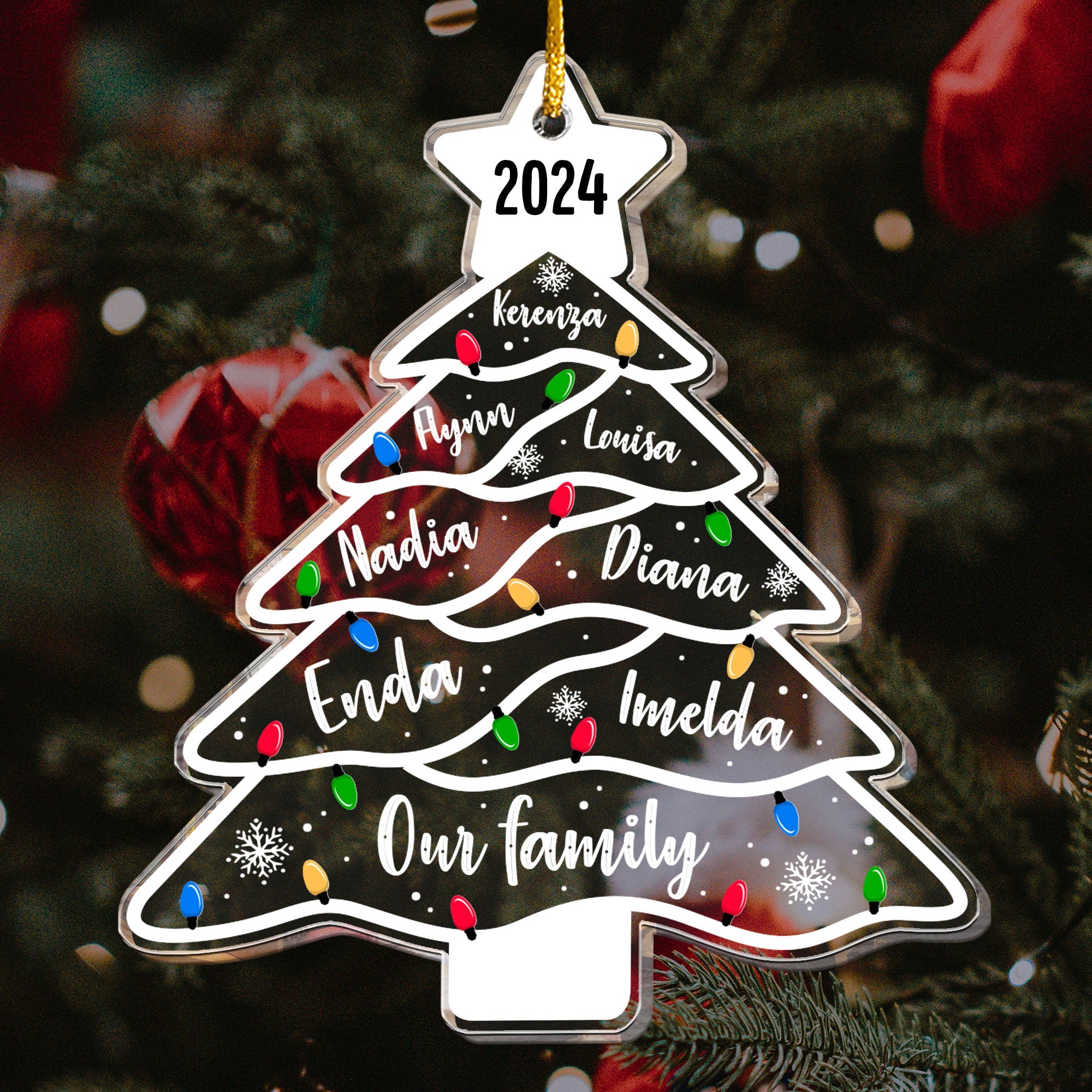 Christmas Ornament Our Family Christmas - Personalized Acrylic Ornament ORN0810