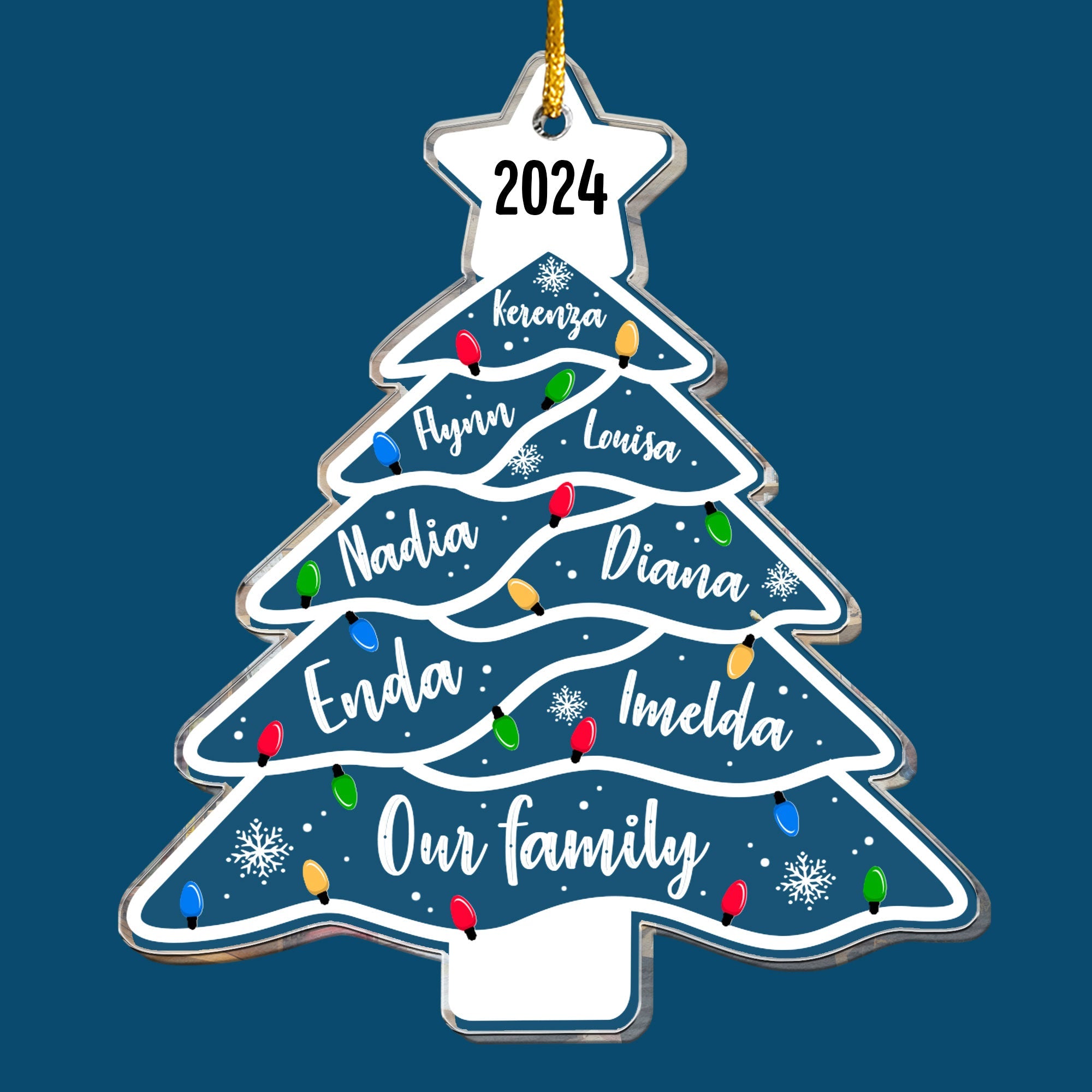 Christmas Ornament Our Family Christmas - Personalized Acrylic Ornament ORN0810