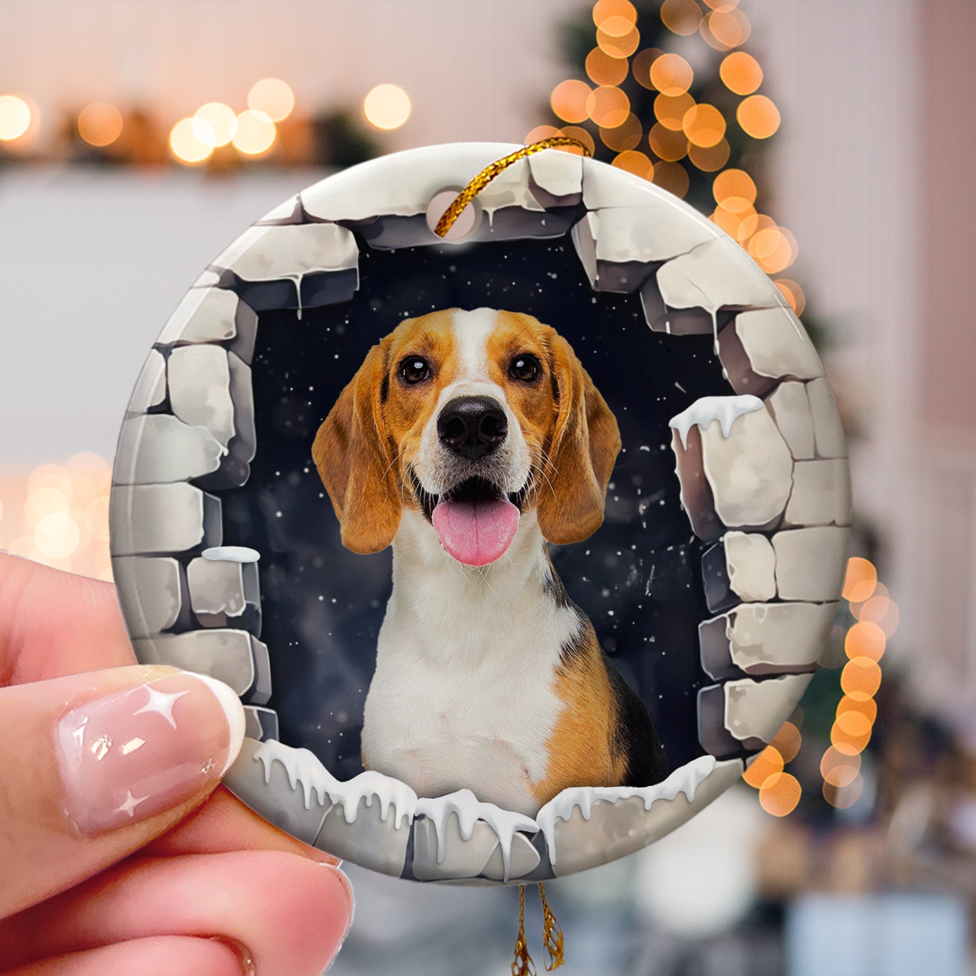 Christmas Pet - Personalized Ceramic Photo Ornament ORN0810