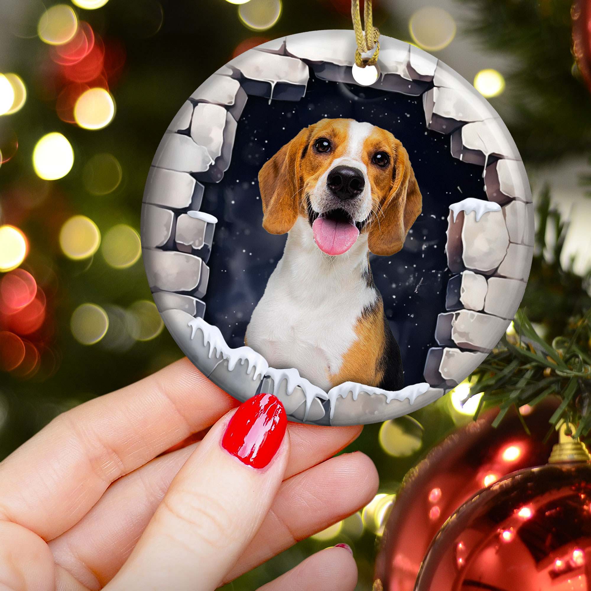 Christmas Pet - Personalized Ceramic Photo Ornament ORN0810