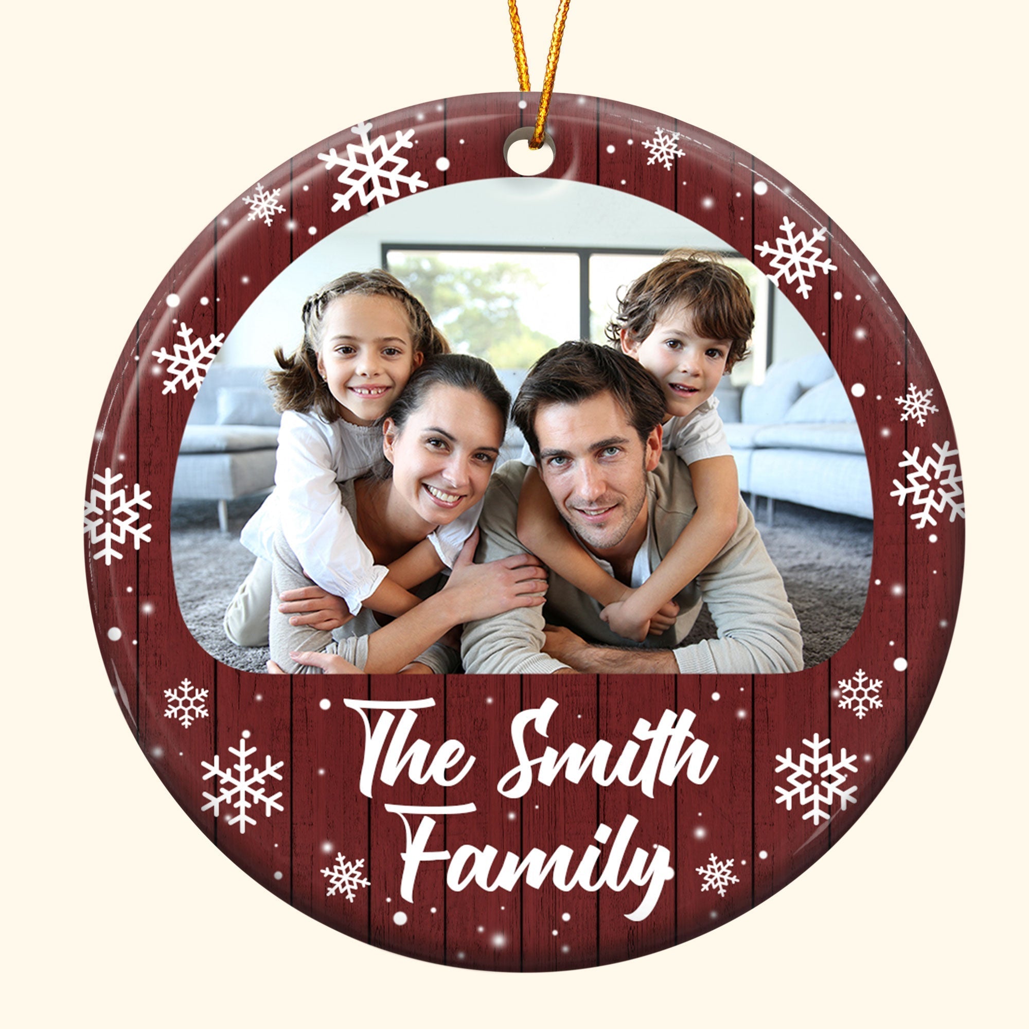 Christmas Photo - Personalized Ceramic Photo Ornament ORN0810