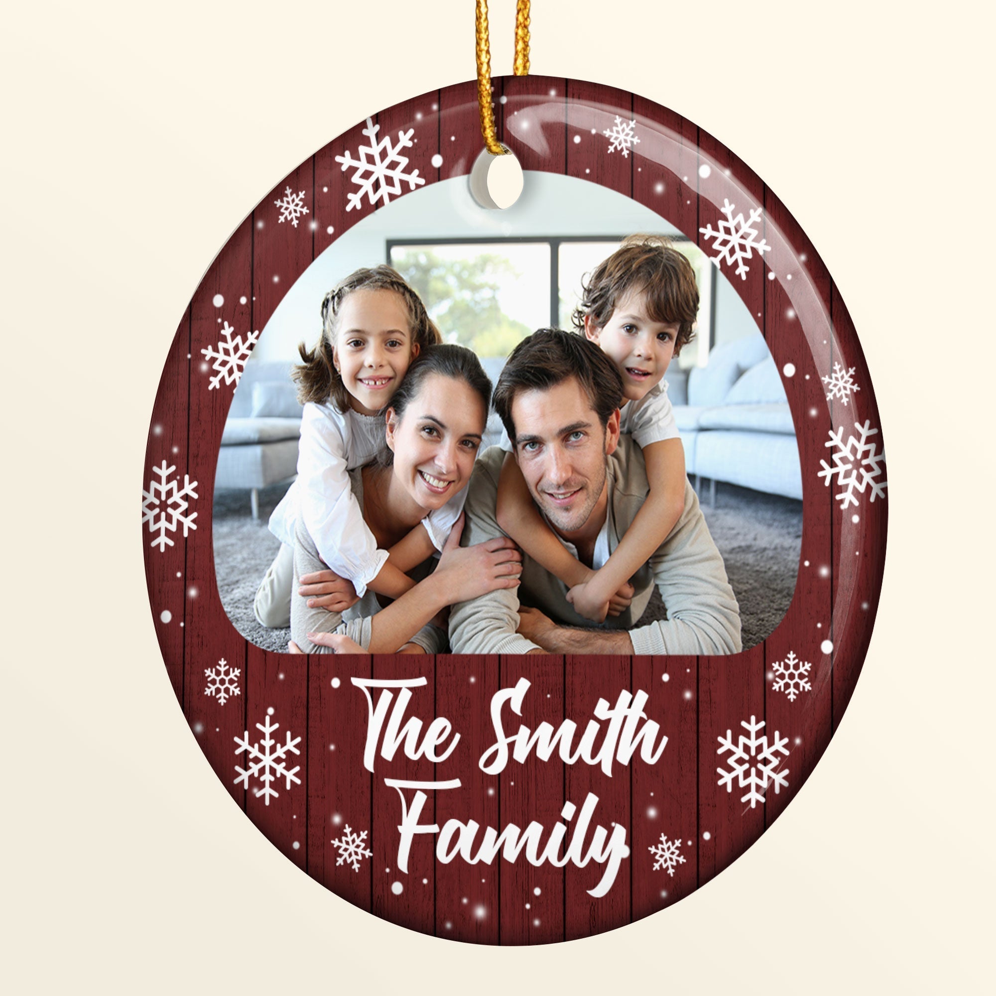 Christmas Photo - Personalized Ceramic Photo Ornament ORN0810