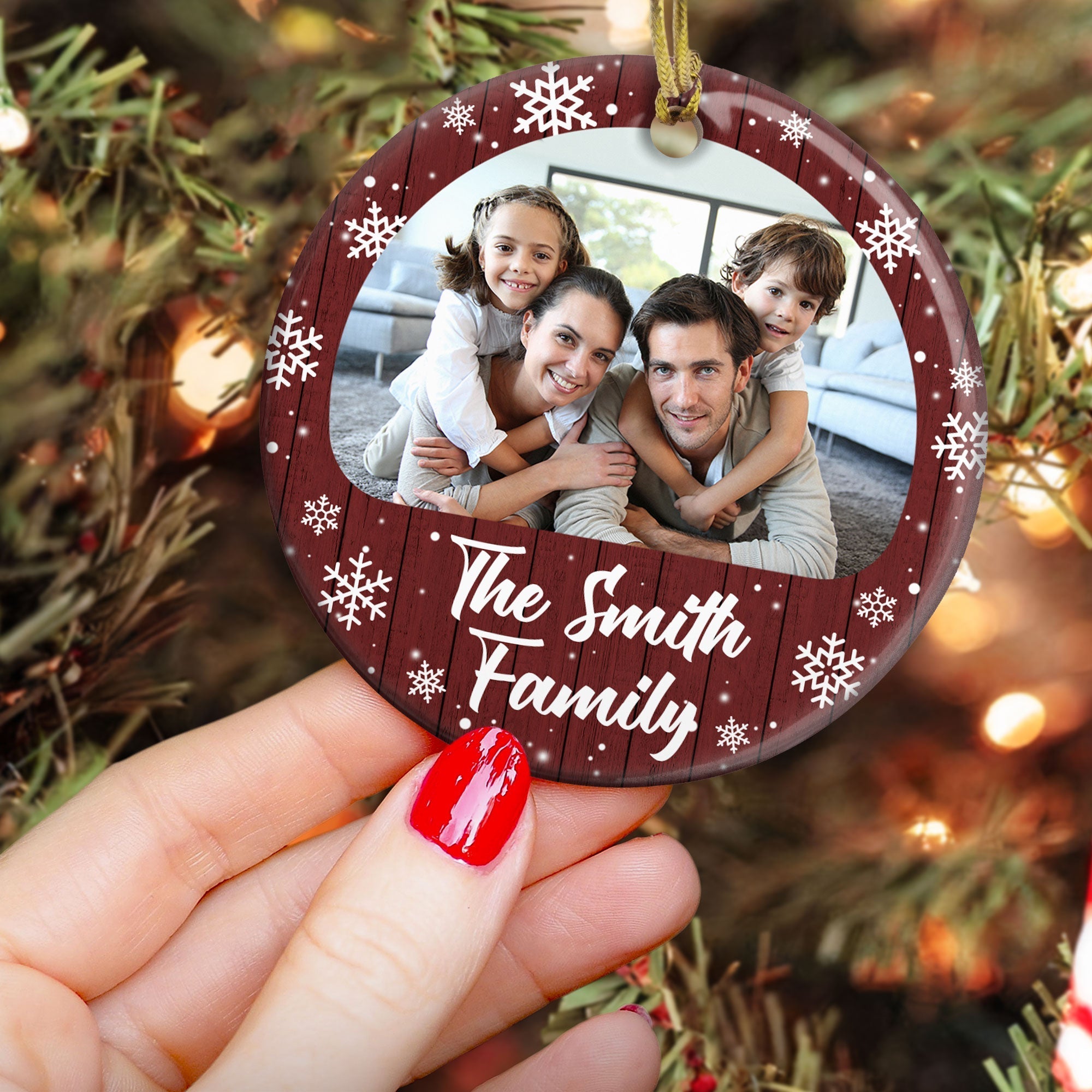 Christmas Photo - Personalized Ceramic Photo Ornament ORN0810