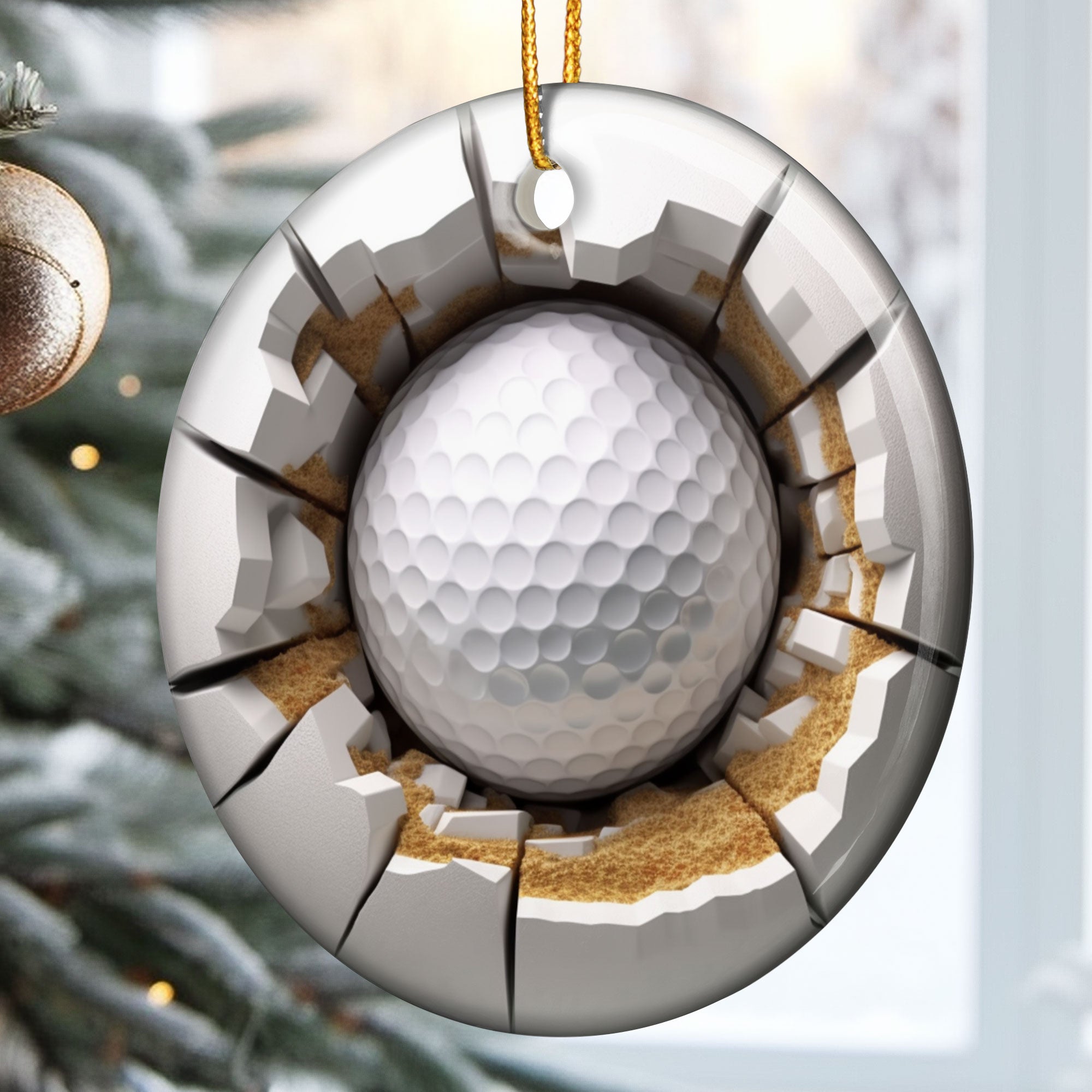 Christmas Sport Ball - Personalized Ceramic Ornament ORN0810