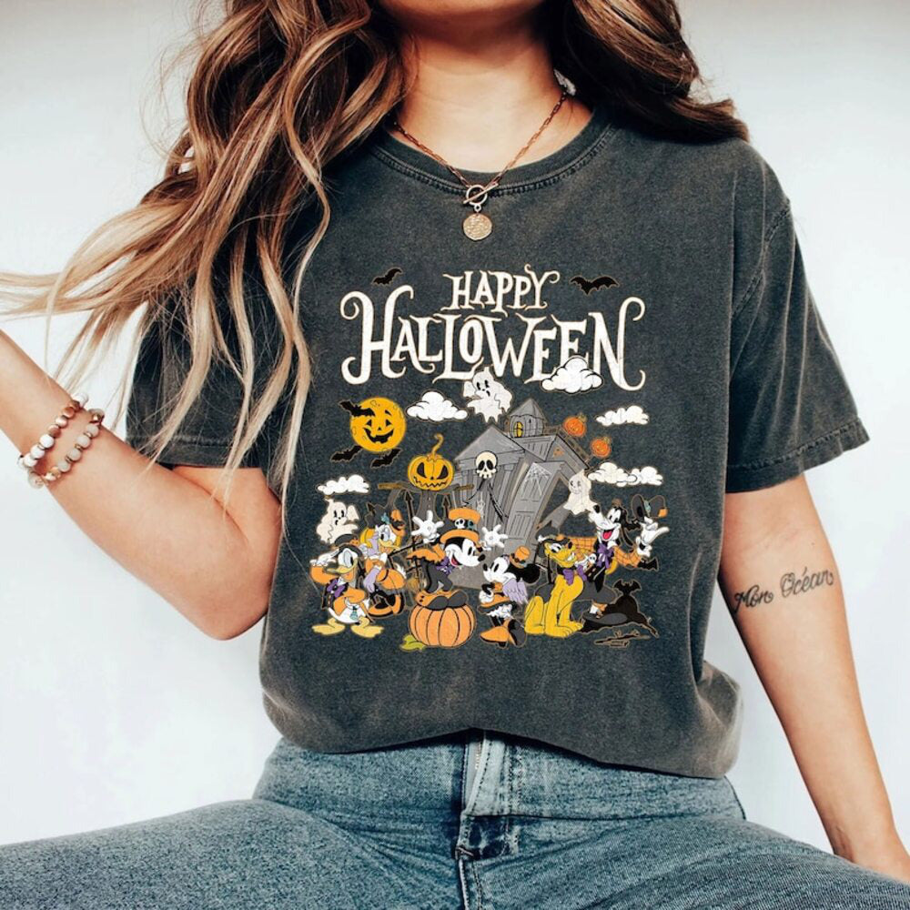Disney Halloween 2024 Shirt, Mickey & Friend Halloween Shirt, Disney Halloween Skeleton Shirt, Halloween 2024 Matching Shirt HL23