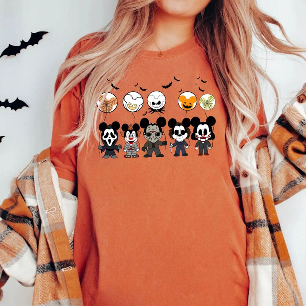 Disney Horror Friends Shirt, Disney Horror Nights, Disney Halloween Shirt,Horror Fan Shirt, Disney Family Tee,Horror Halloween HL23