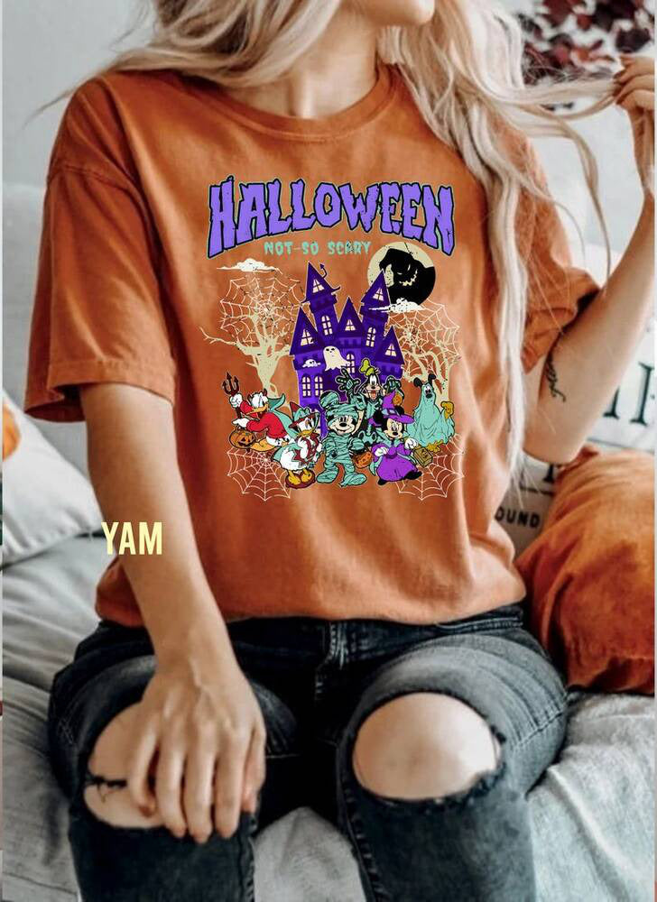 Vintage Disney Halloween Shirt, Oogie Boogie Sweatshirt, Mickey And Friends Pumpkin, Mickey Not So Scary Halloween Party 2024 HL23