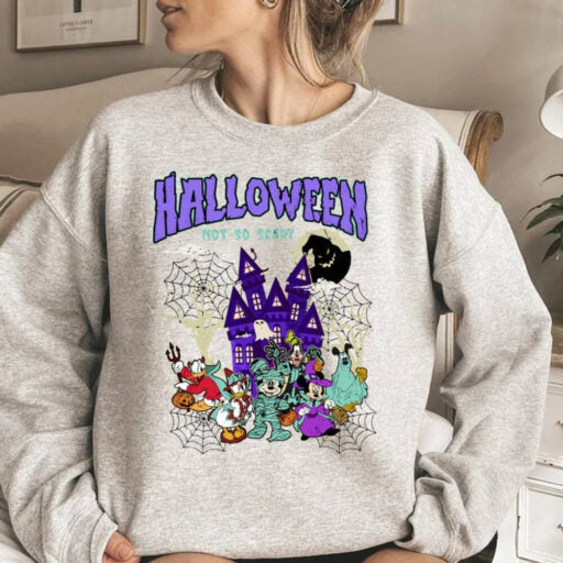 Vintage Disney Halloween Shirt, Oogie Boogie Sweatshirt, Mickey And Friends Pumpkin, Mickey Not So Scary Halloween Party 2024 HL23
