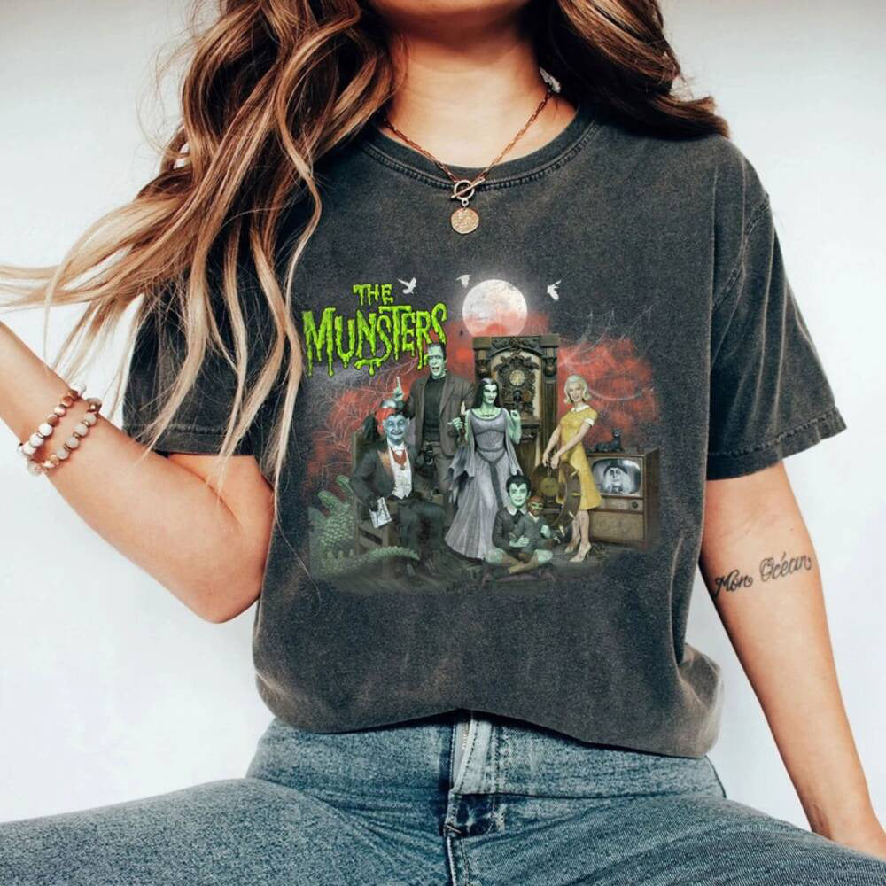 The Munster Tshirt, Halloween Shirt, Frankenstein Tee, The Munster Tv Series, Horror Movie Shirts, Halloween Party, Fall Tee HL23