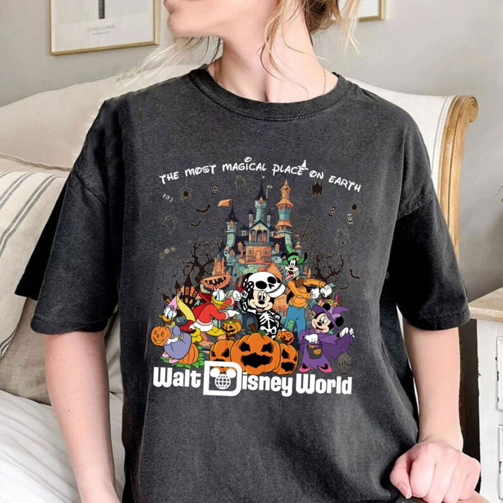 Vintage Walt Disney World Halloween Shirt, Disneyworld Halloween 2024 Shirt v2, Mickey And Friends Halloween Shirt,Disney Shirt HL23