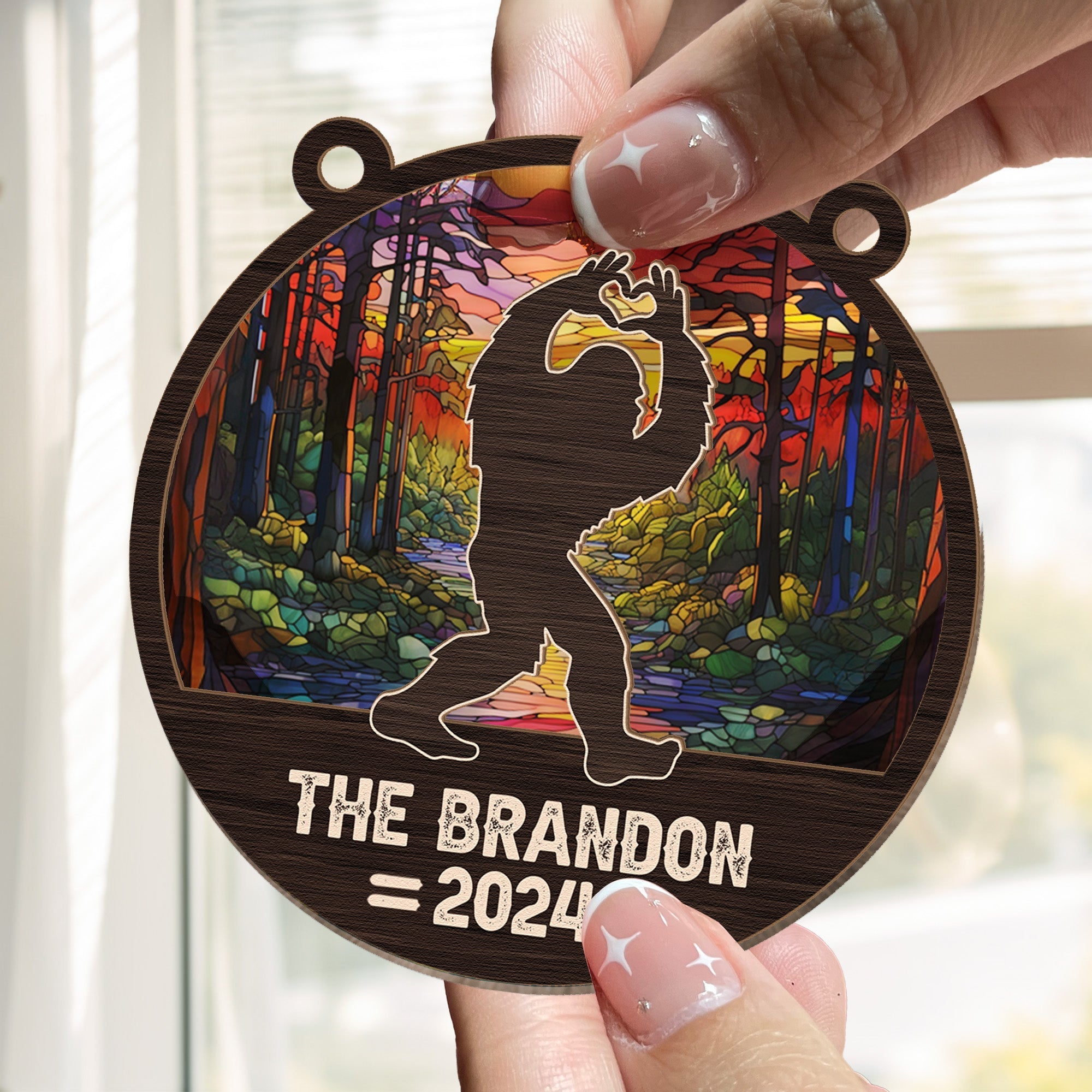 Custom Bigfoot - Personalized Window Hanging Suncatcher Ornament ORNA1210