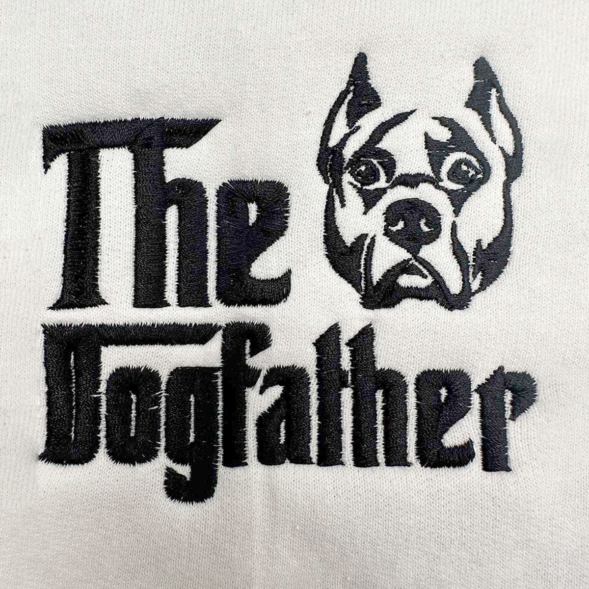 Custom Cane Corso Dog Dad Sweatshirt Embroidered Collar, Personalized The DogFather Sweatshirt Cane Corso, Cane Corso Gifts Dog Lovers EM1