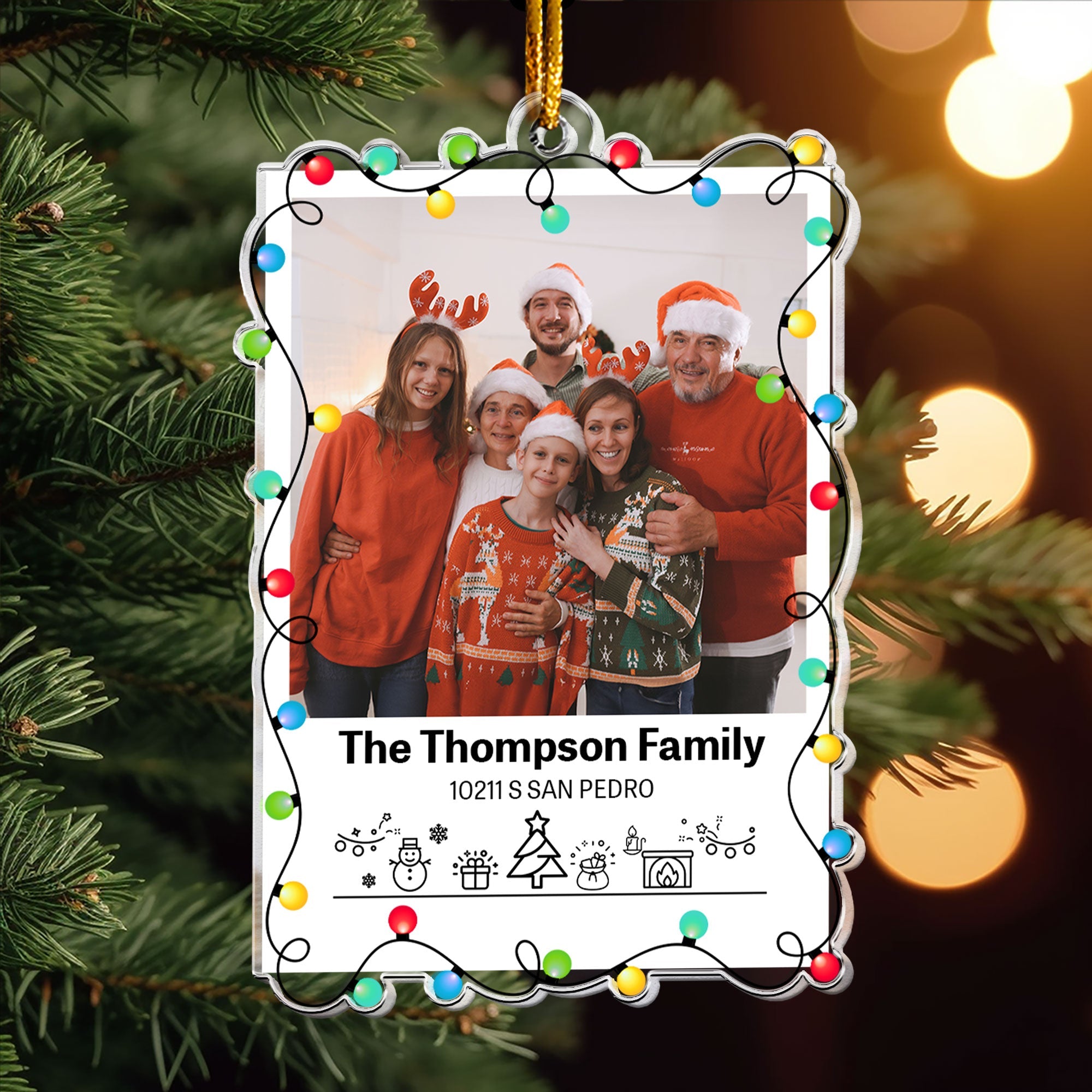 Custom Family Photo Favorite Moments - Personalized Acrylic Photo Ornament ORN0810