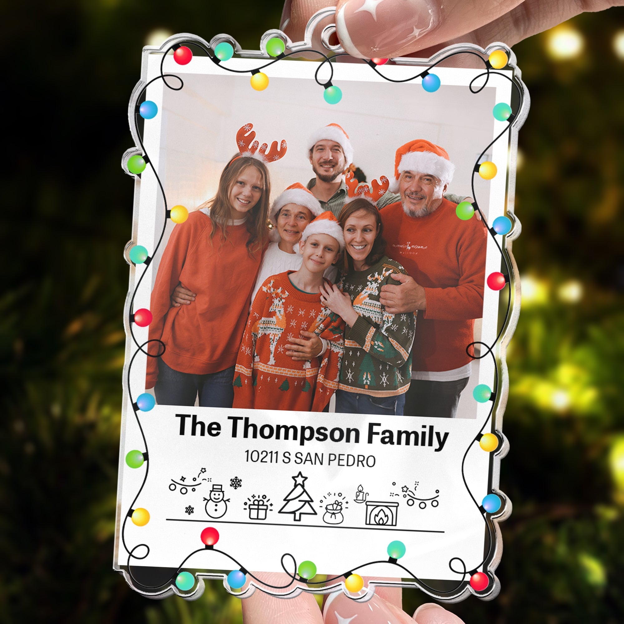 Custom Family Photo Favorite Moments - Personalized Acrylic Photo Ornament ORN0810