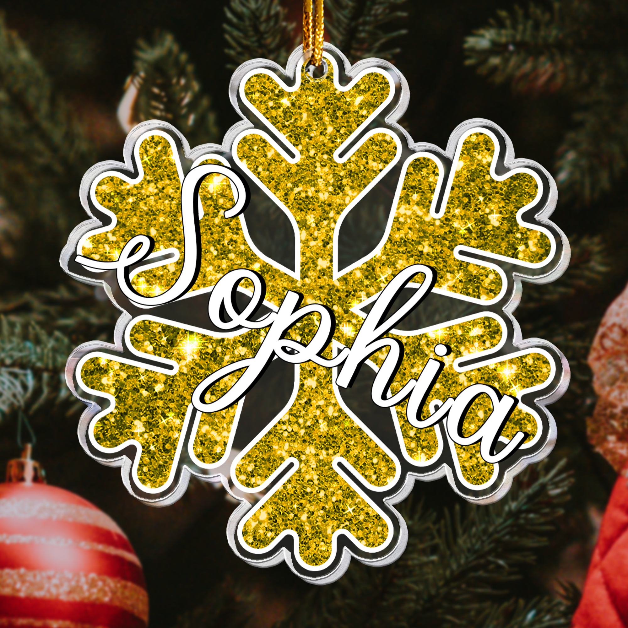 Custom Name Snowflakes For Family, Friends - Personalized Acrylic Ornament ORN0810