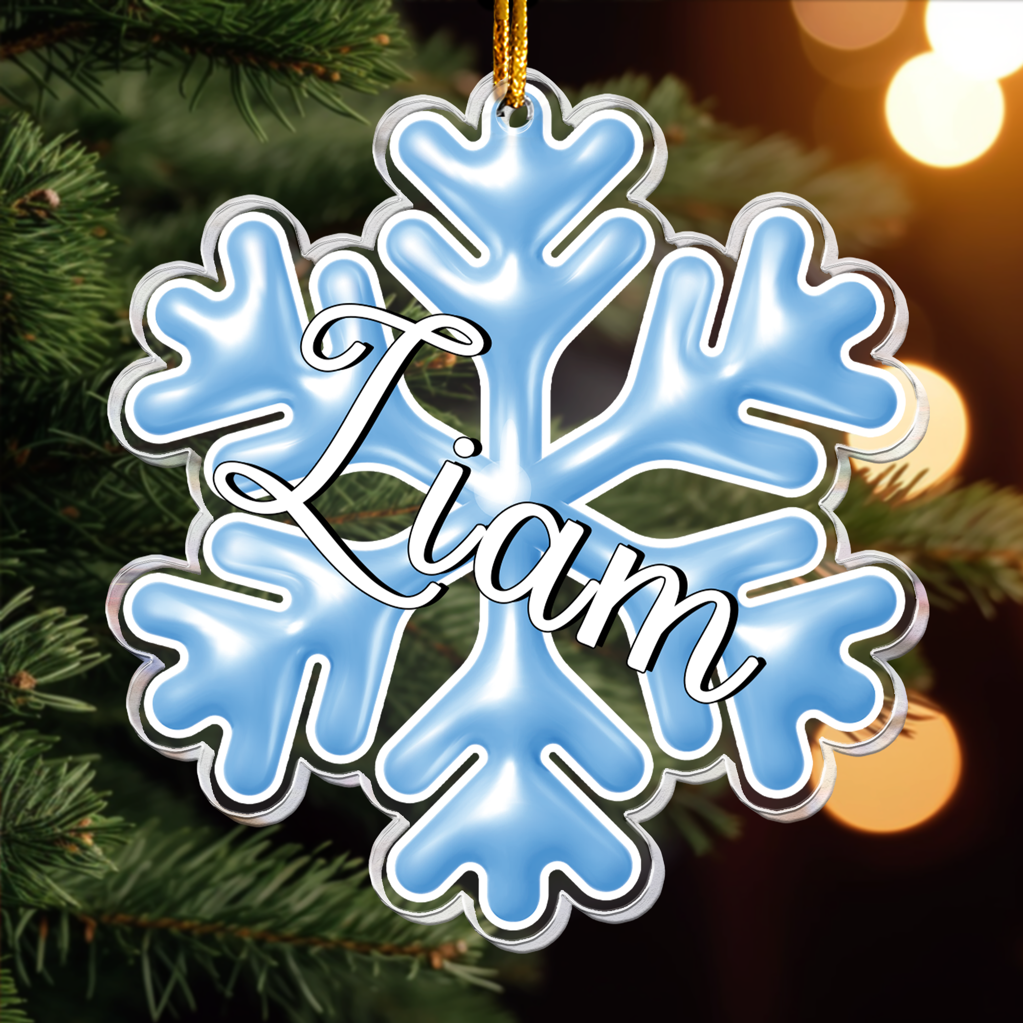 Custom Name Snowflakes For Family, Friends - Personalized Acrylic Ornament ORN0810