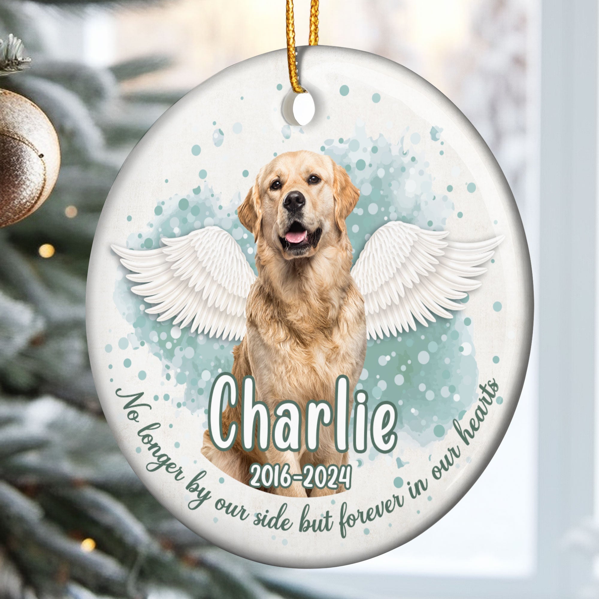 Custom Pet Face Memorial - Personalized Ceramic Photo Ornament ORN0810