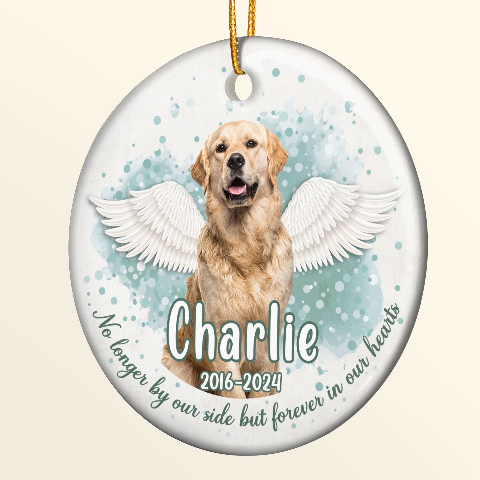 Custom Pet Face Memorial - Personalized Ceramic Photo Ornament ORNA1210