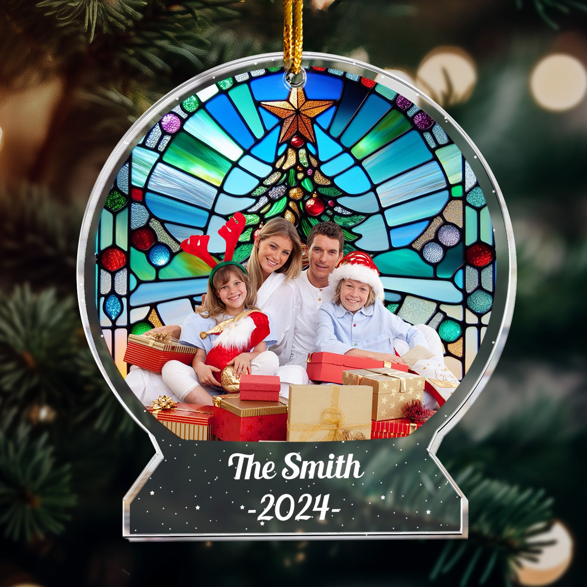 Custom Photo Christmas Decors Gifts For Family, Friends - Personalized Acrylic Photo Ornament ORN0810