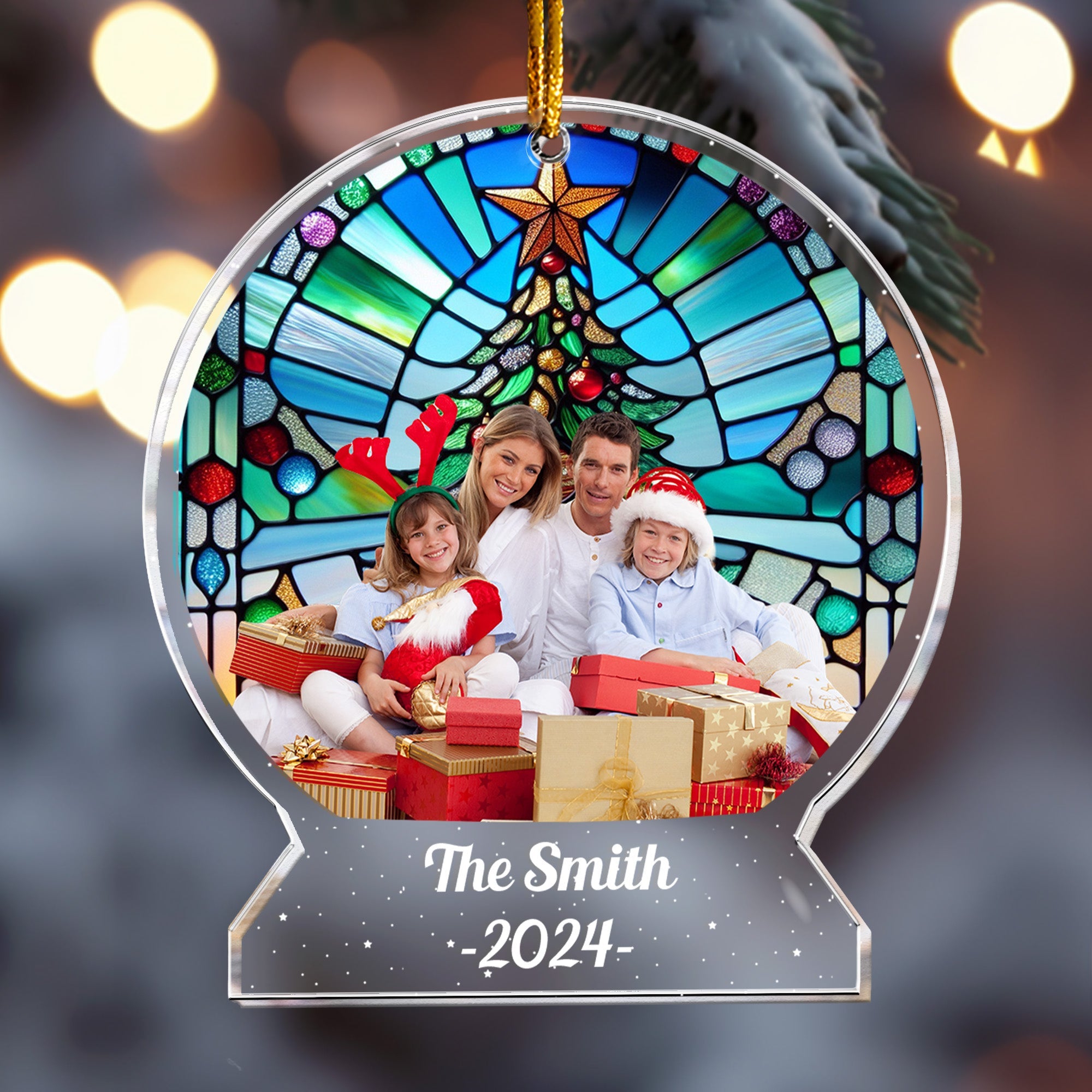 Custom Photo Christmas Decors Gifts For Family, Friends - Personalized Acrylic Photo Ornament ORN0810