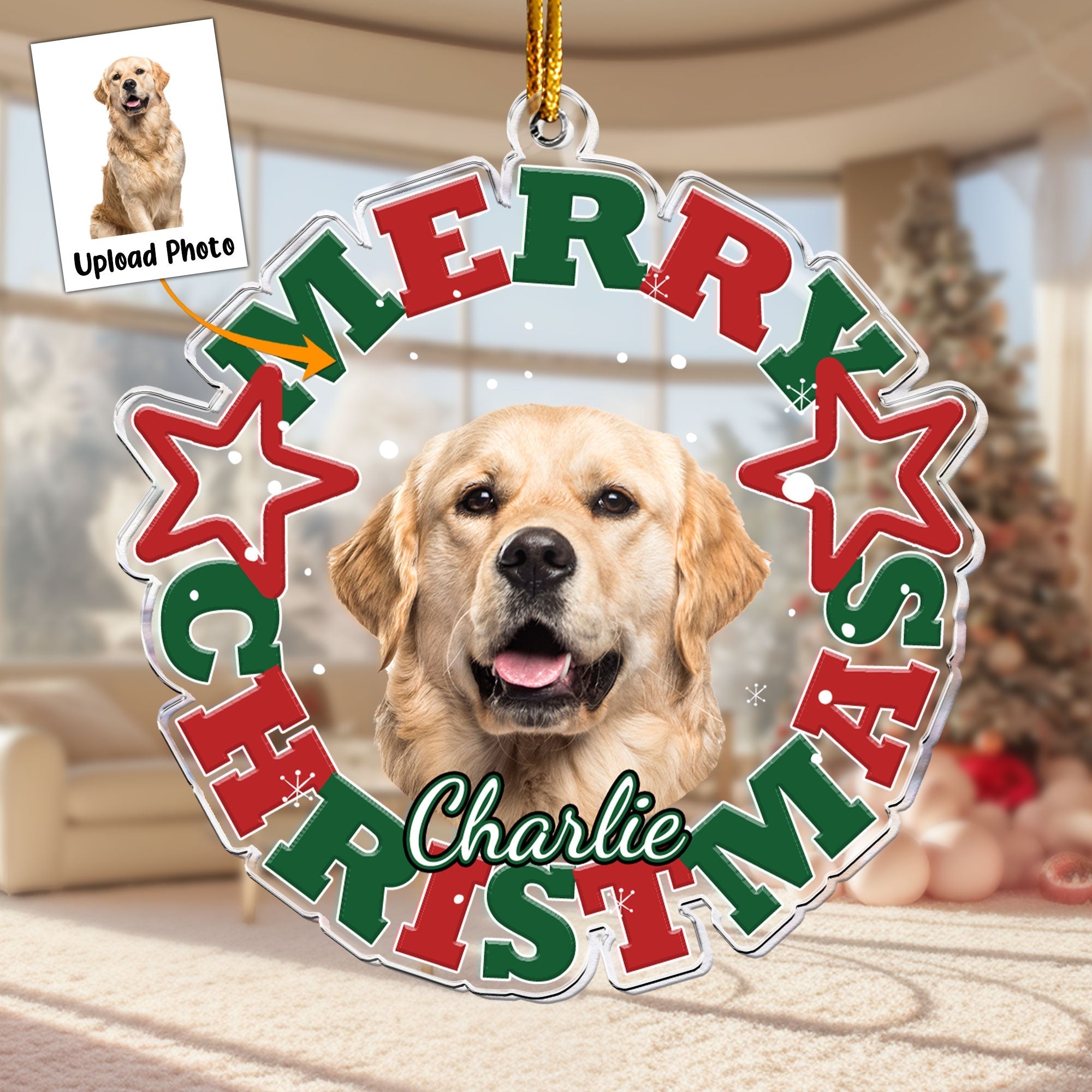 Custom Photo Christmas - Personalized Acrylic Photo Ornament ORN0810