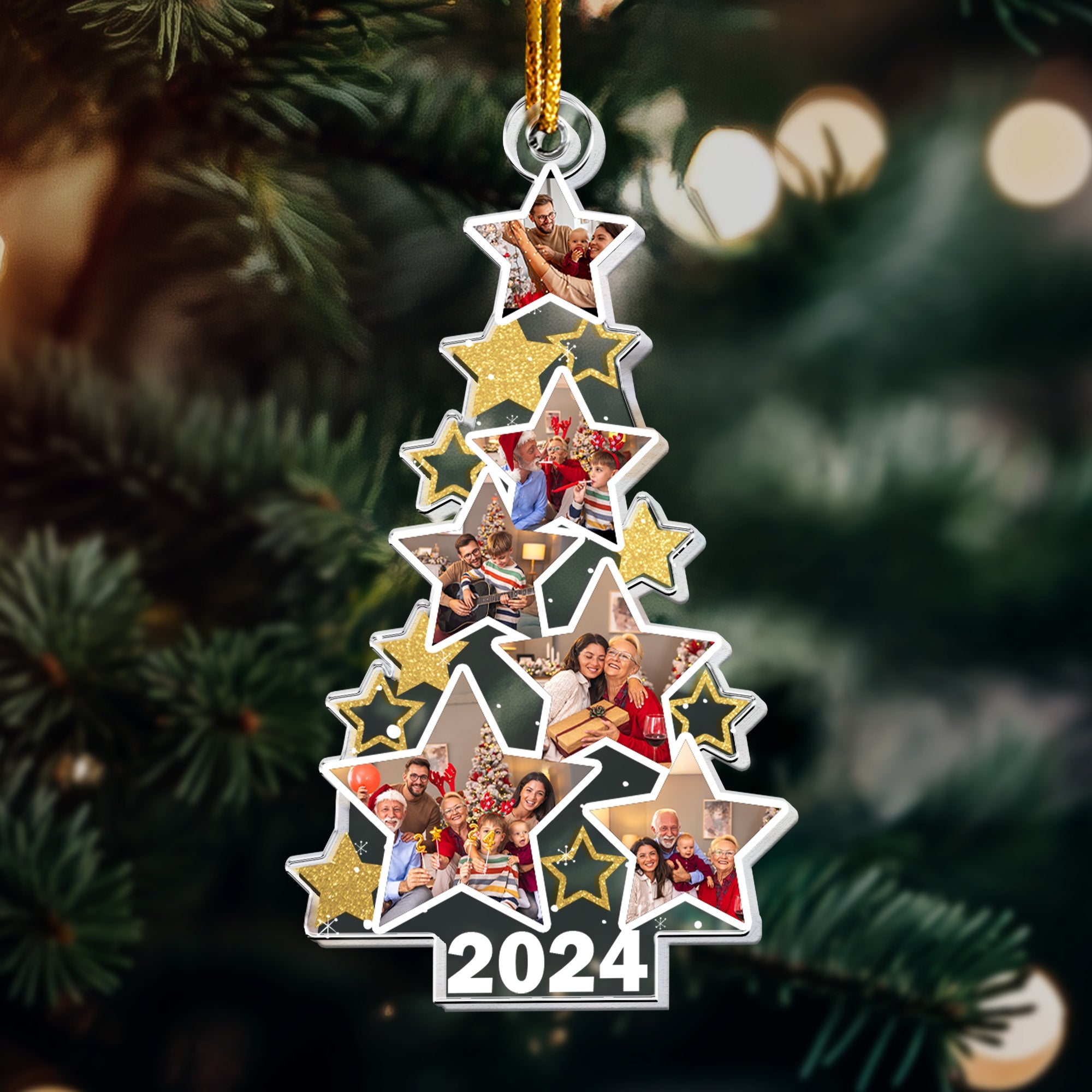 Custom Photo Christmas Tree - Personalized Acrylic Photo Ornament 1 ORN0810